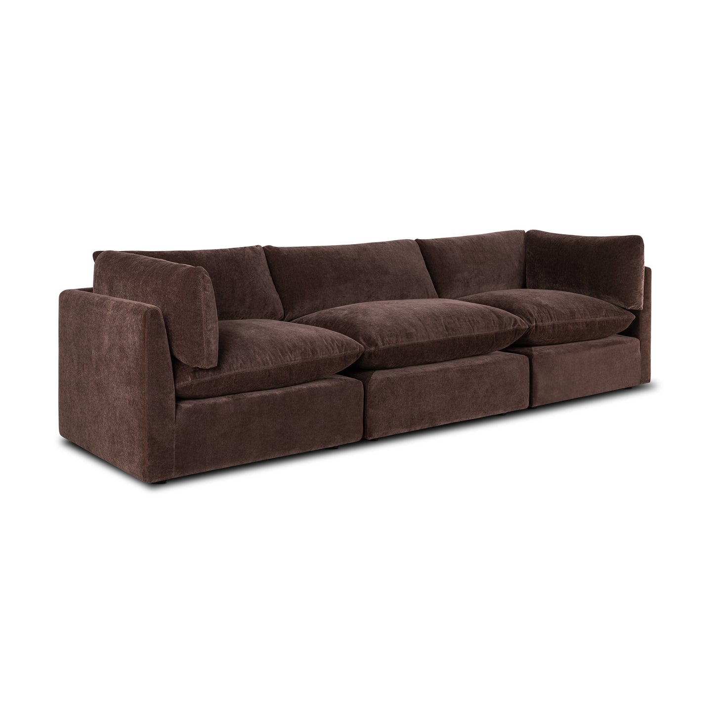 Davos 122" Modular 3-Piece Sofa | Sable Brown