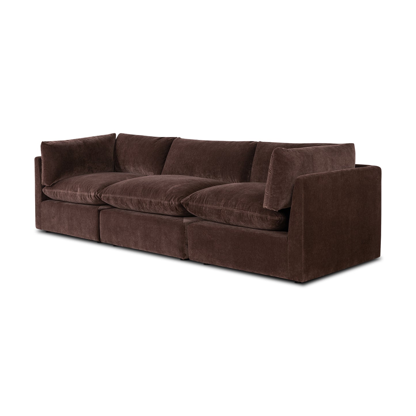 Davos 122" Modular 3-Piece Sofa | Sable Brown
