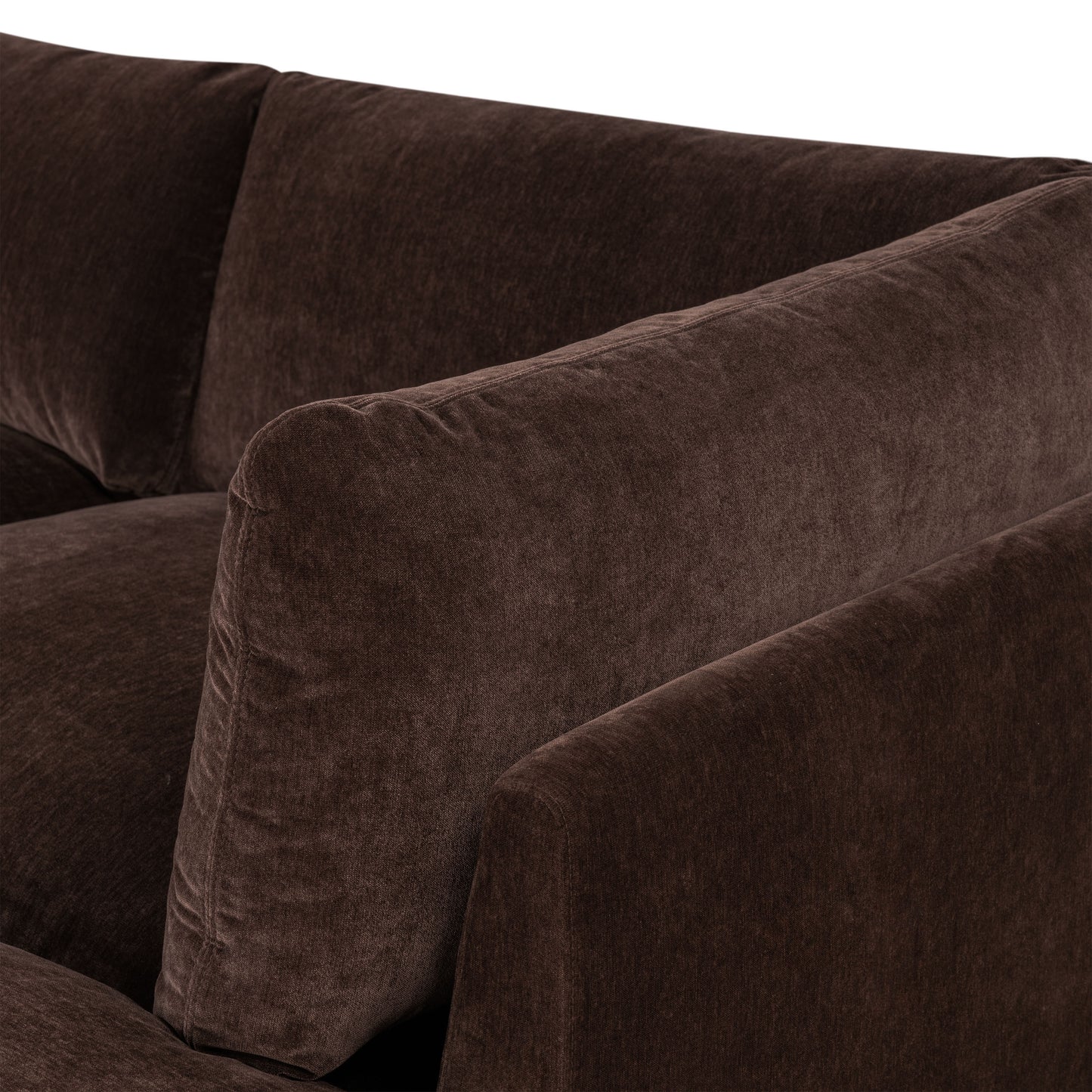 Davos 122" Modular 4-Piece L-Shaped Sectional with Reversible Ottoman | Sable Brown