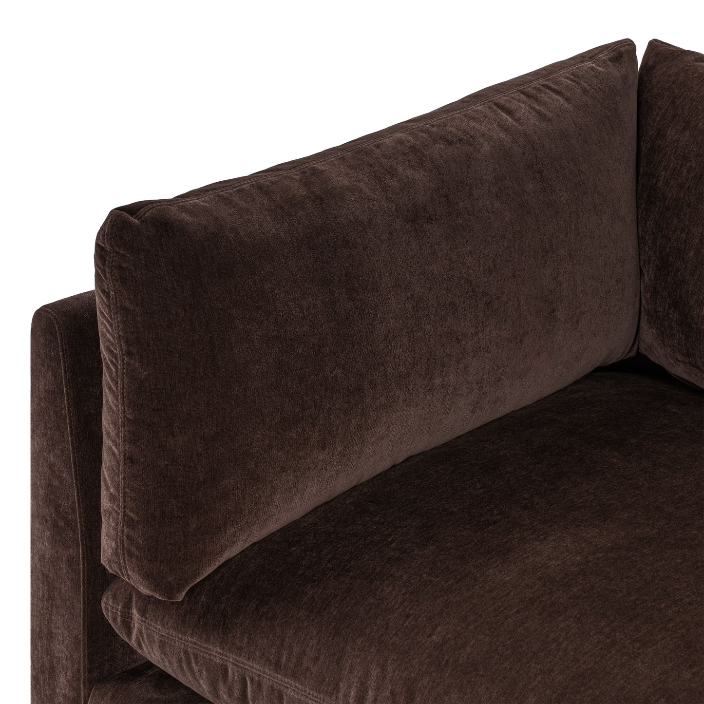 Davos 122" Modular 5-Piece U-Shaped Double Chaise Sectional | Sable Brown