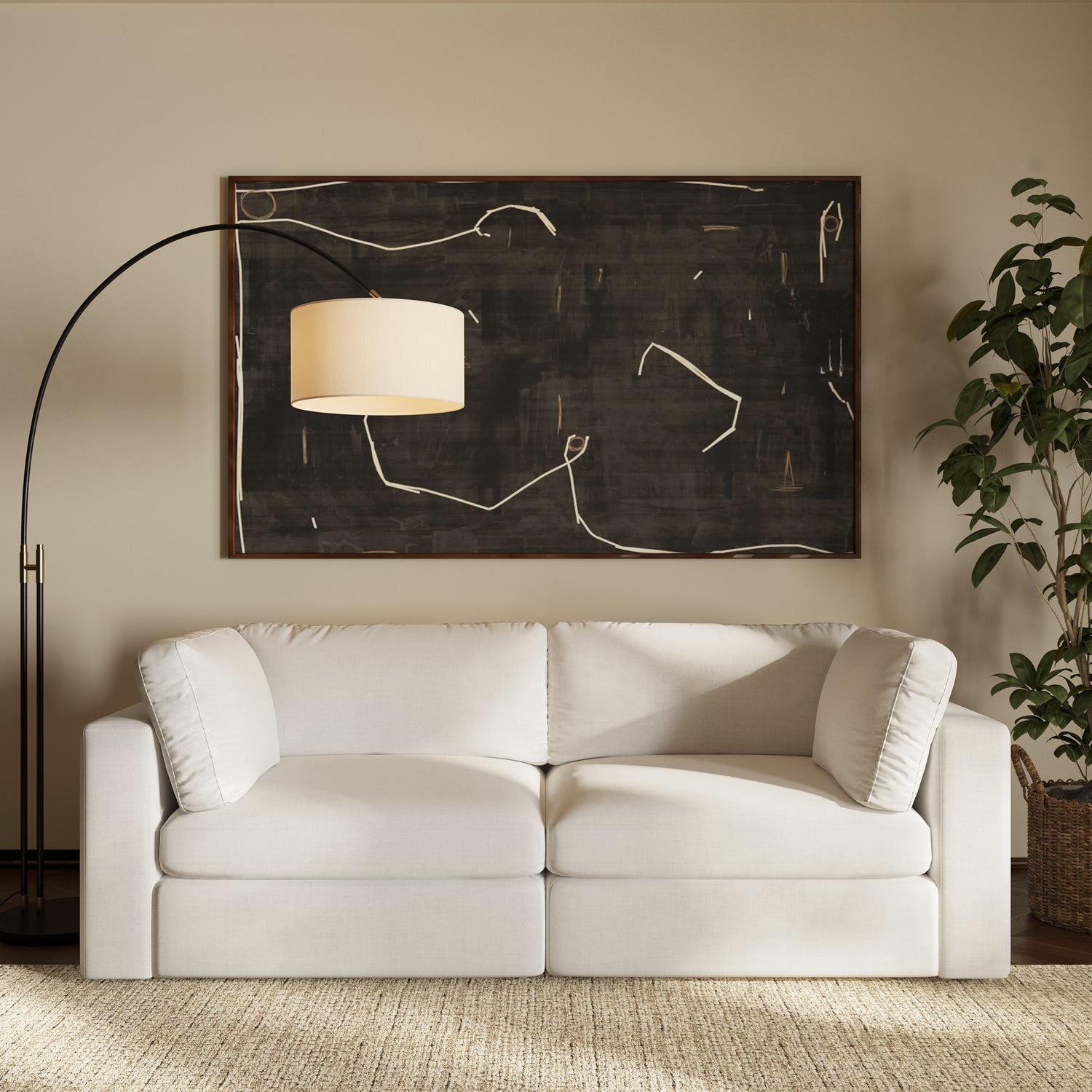 2-Seat Vari Modular Sofa | Cotton White lifestyle_image