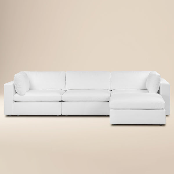 4-Seat Vari Modular Sectional | Cotton White