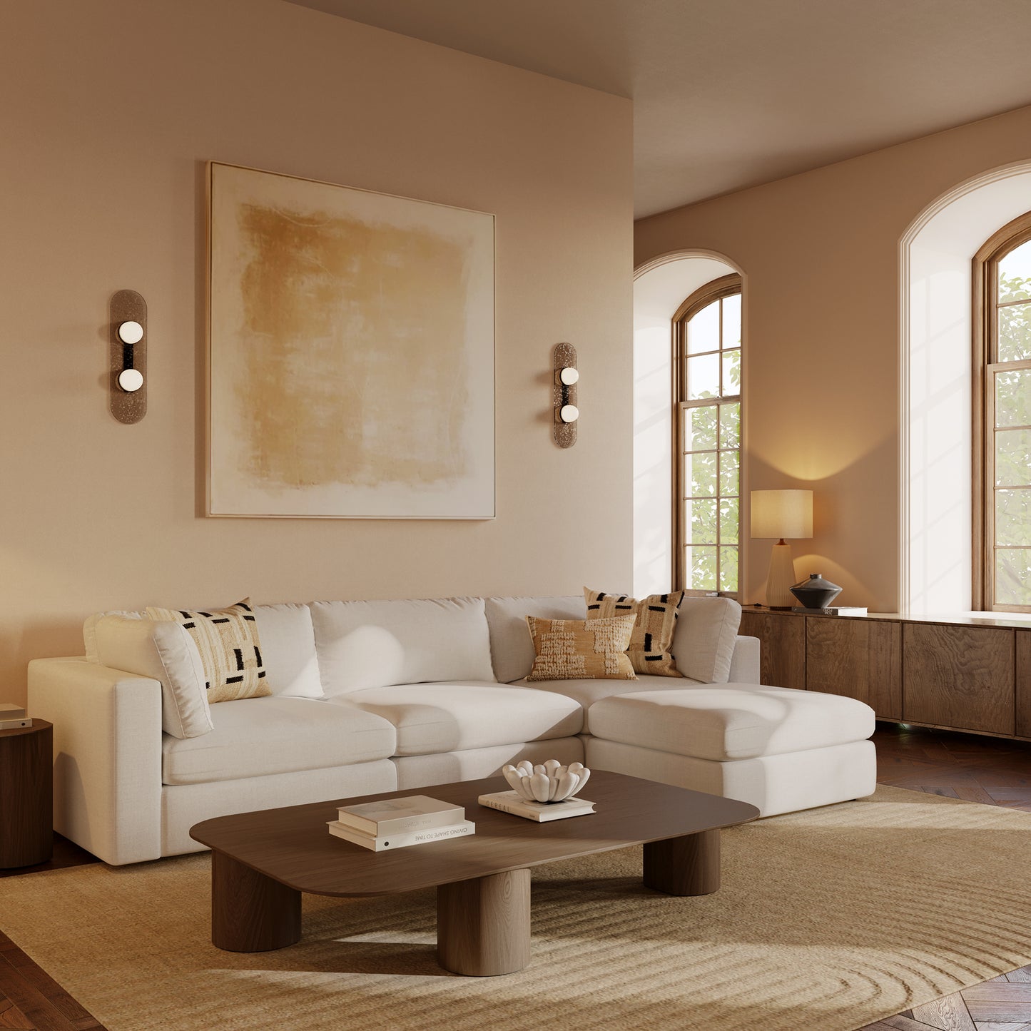 4-Seat Vari Modular Sectional | Cotton White