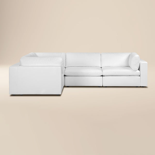 4-Seat Vari Modular L-Sectional | Cotton White