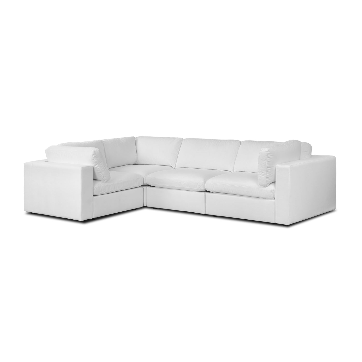 4-Seat Vari Modular L-Sectional | Cotton White 