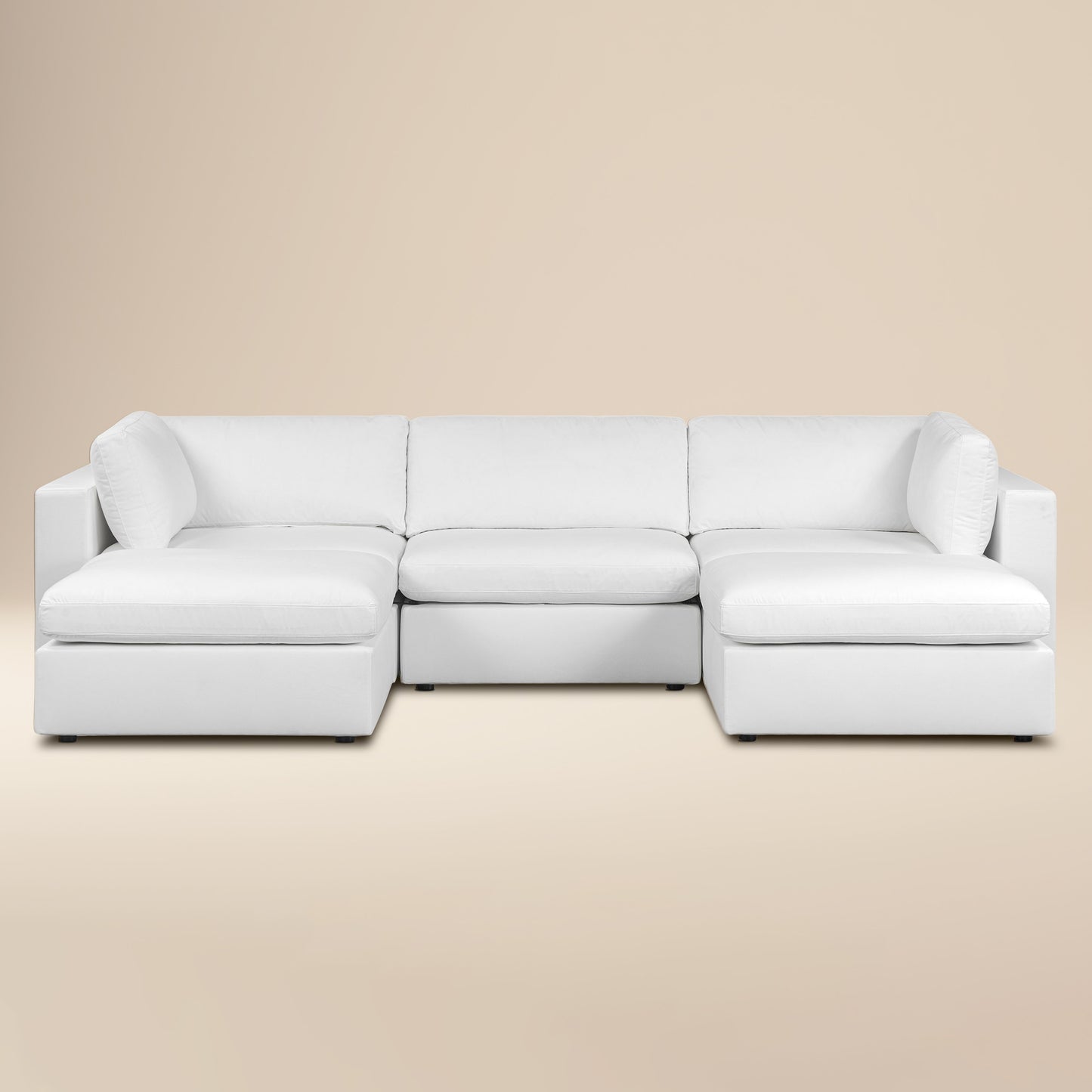 5-Seat Vari Modular Double Chaise Sectional | Cotton White
