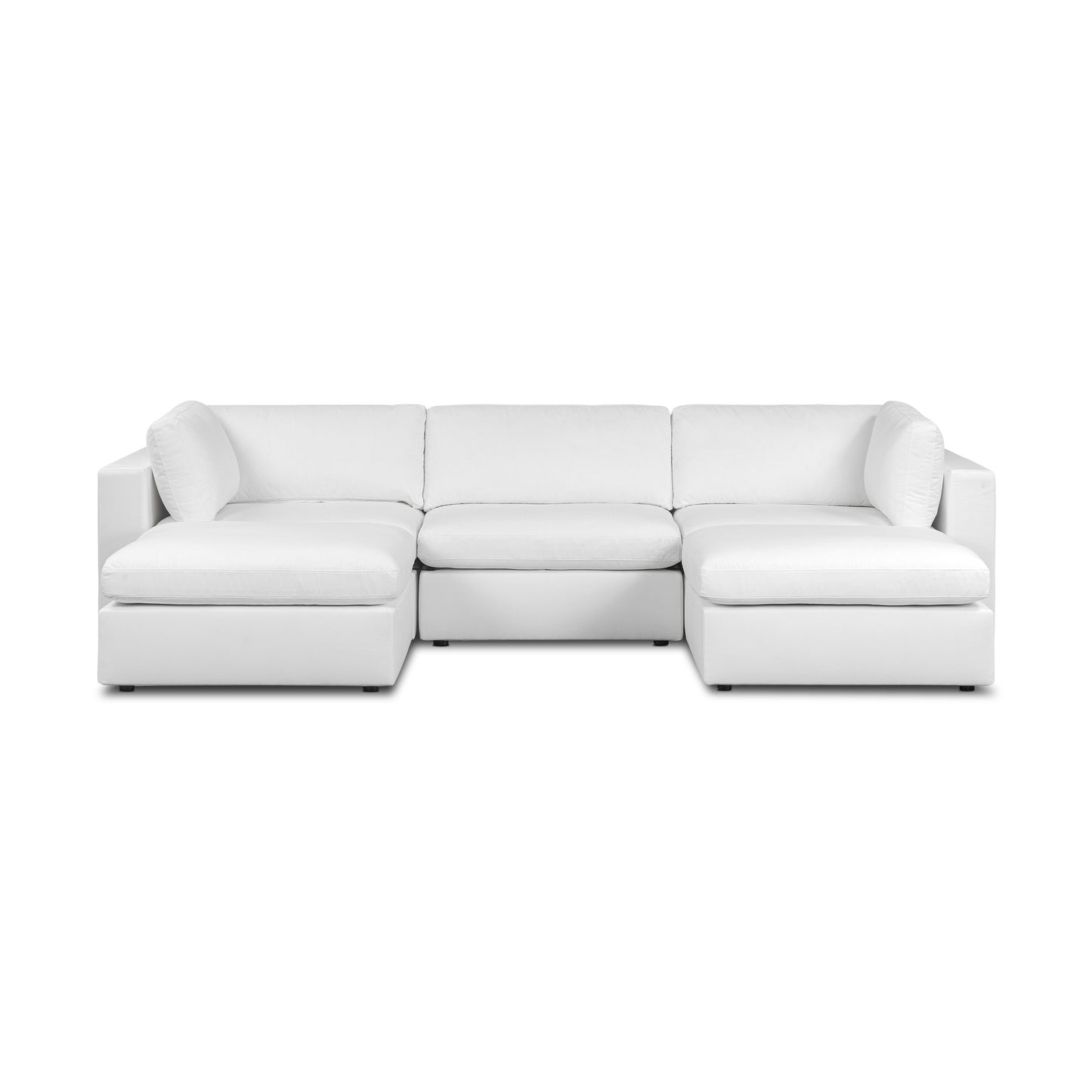 5-Seat Vari Modular Double Chaise Sectional | Cotton White