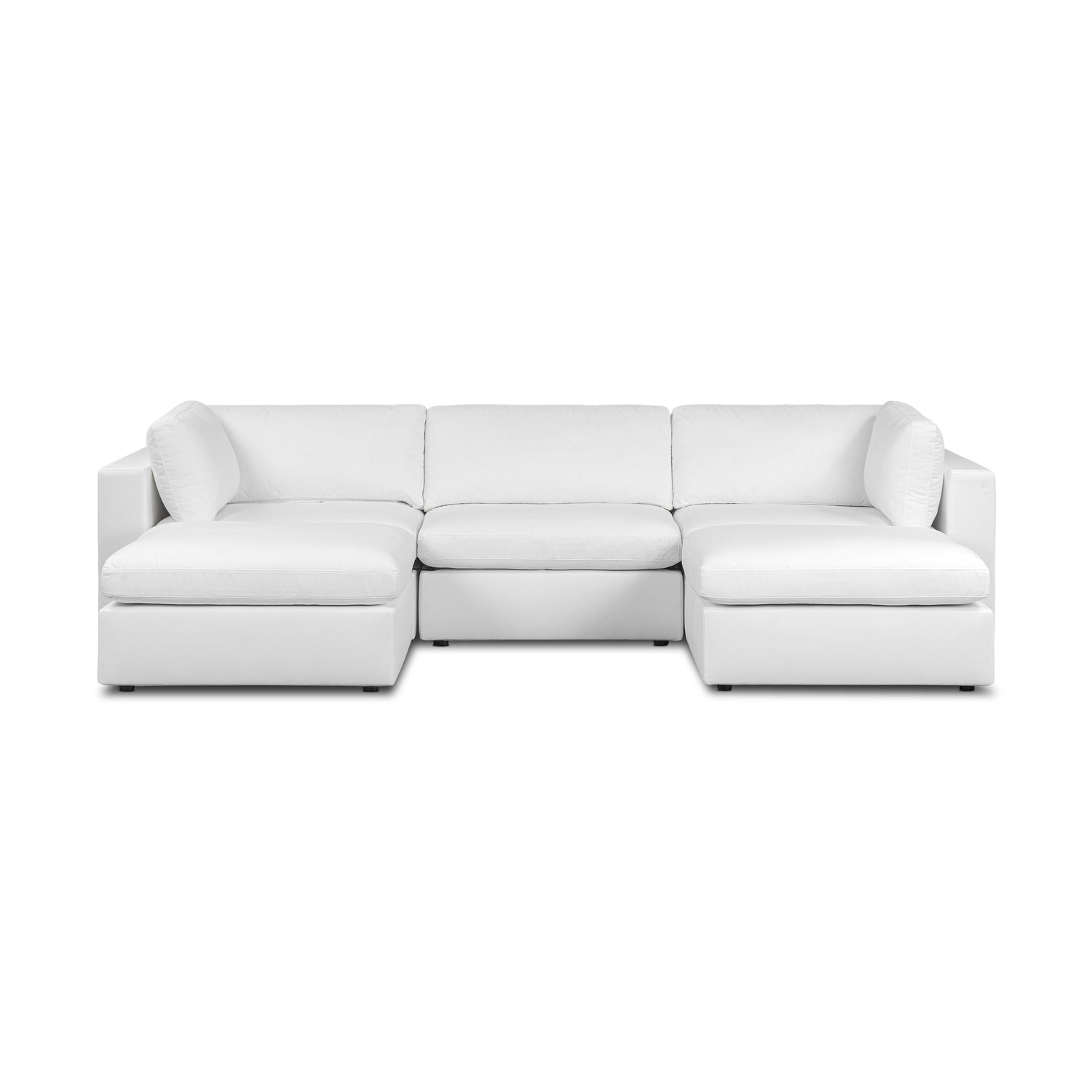5-Seat Vari Modular Double Chaise Sectional | Cotton White 