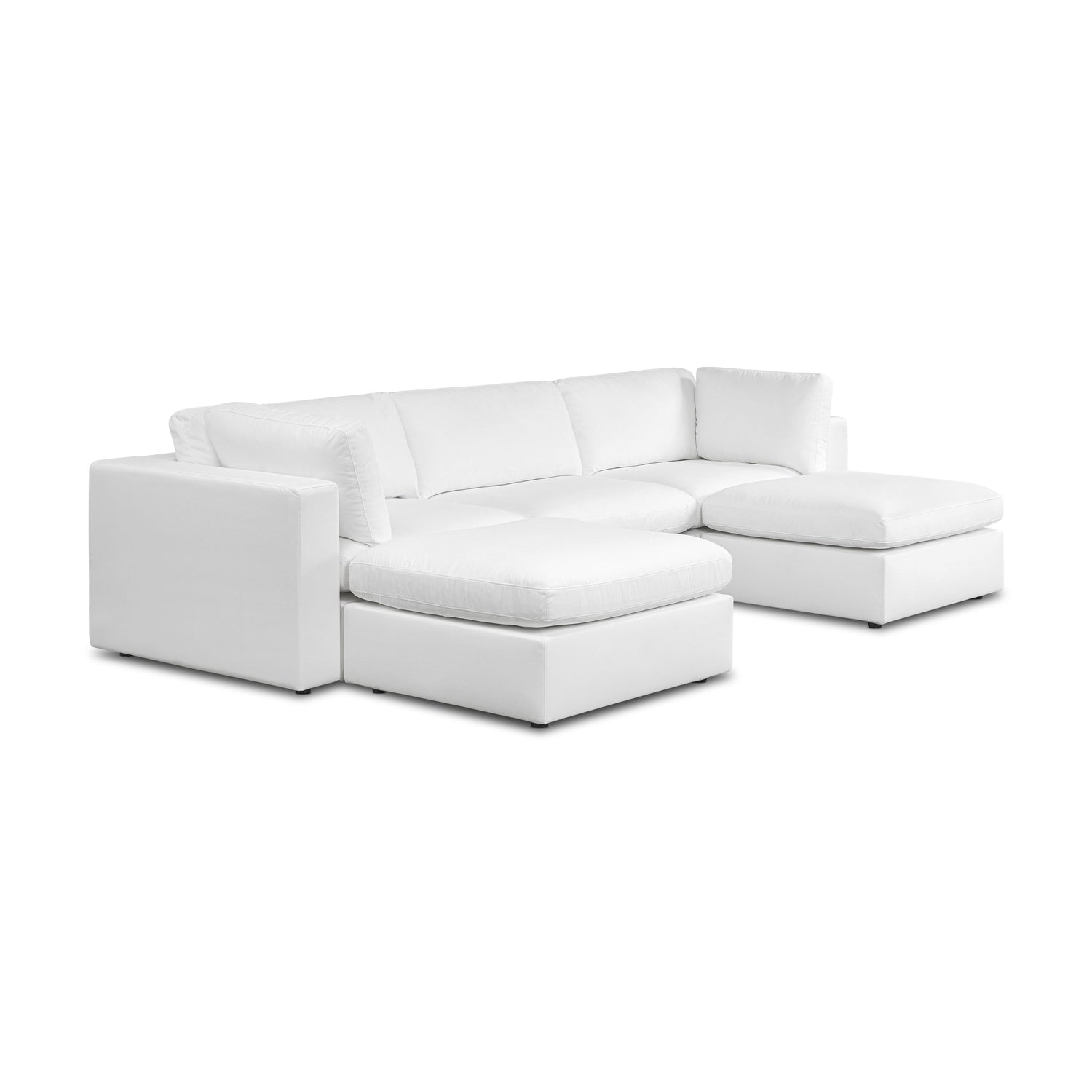 5-Seat Vari Modular Double Chaise Sectional | Cotton White 