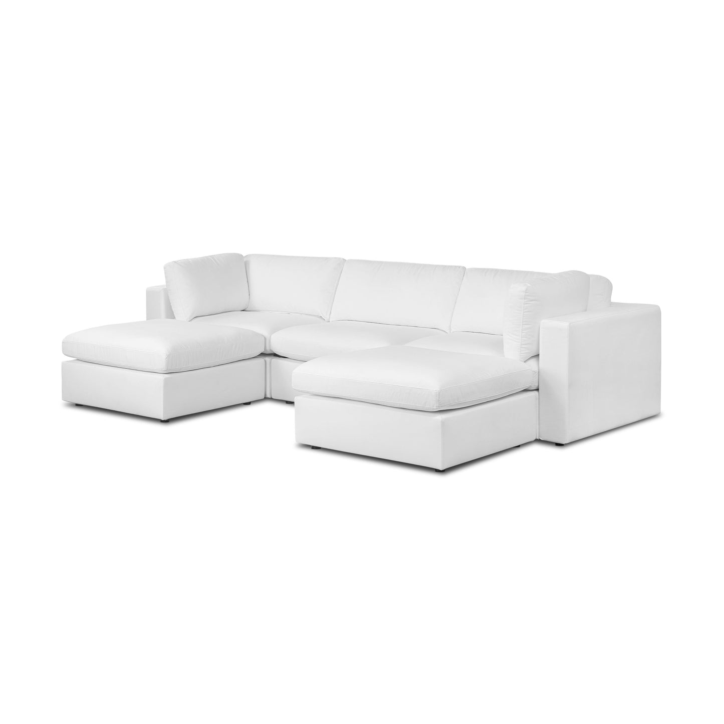 5-Seat Vari Modular Double Chaise Sectional | Cotton White