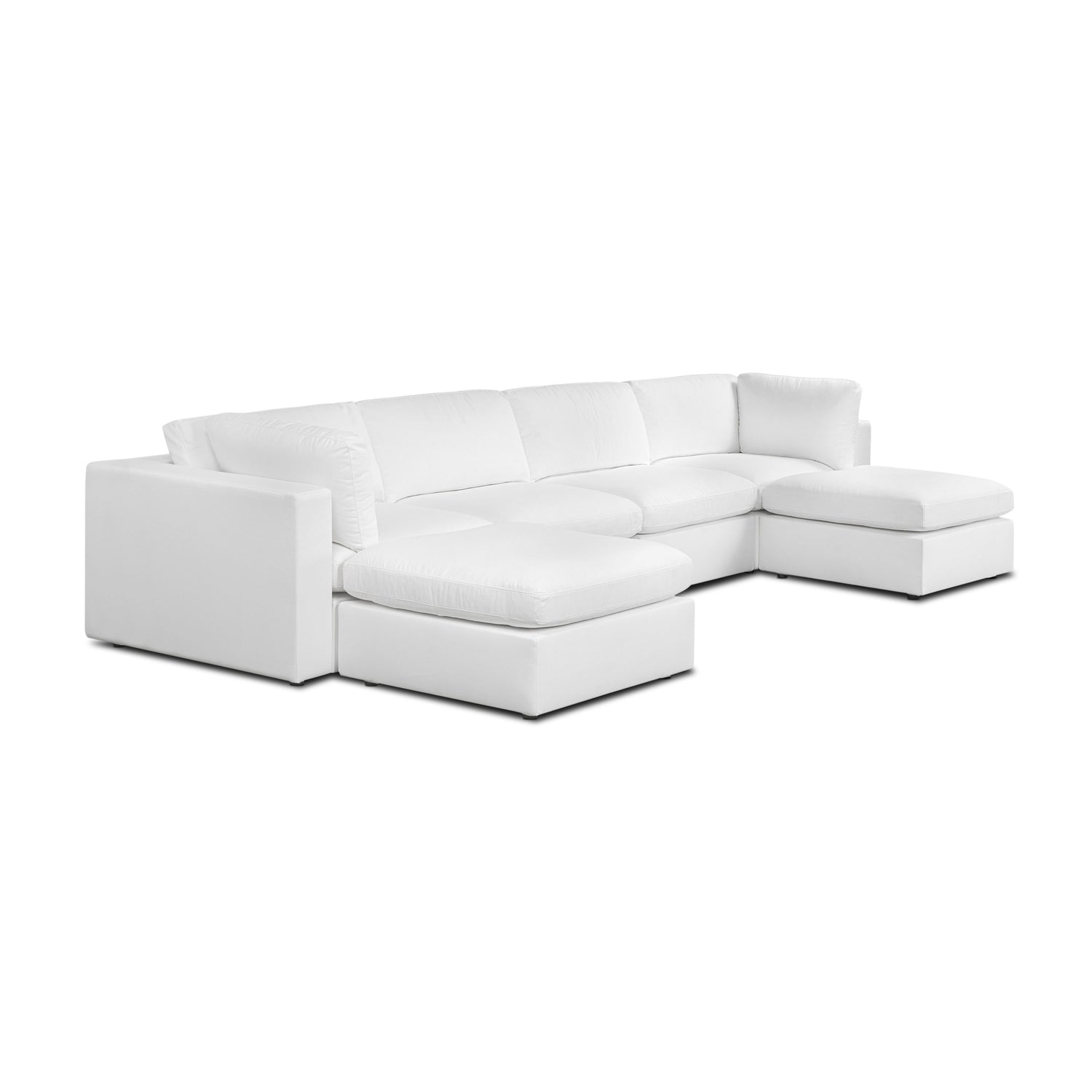 6-Seat Vari Modular Double Chaise Sectional | Cotton White 