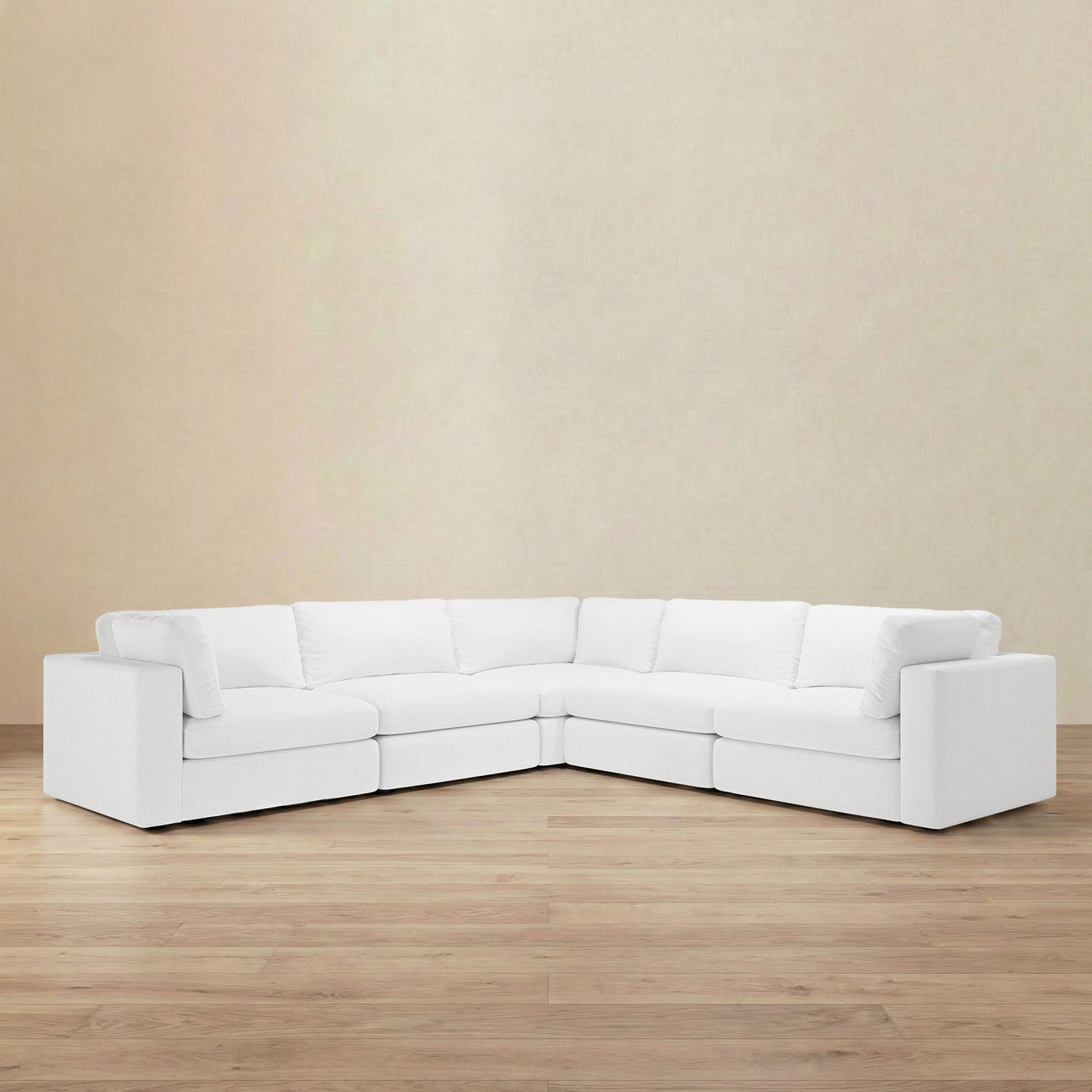 5-Seat Vari Modular Corner Sectional | Cotton White lifestyle_image