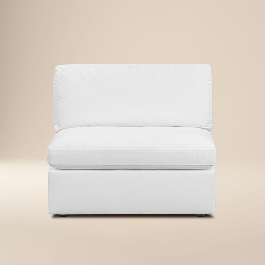 Vari Modular Armless Chair | Cotton White