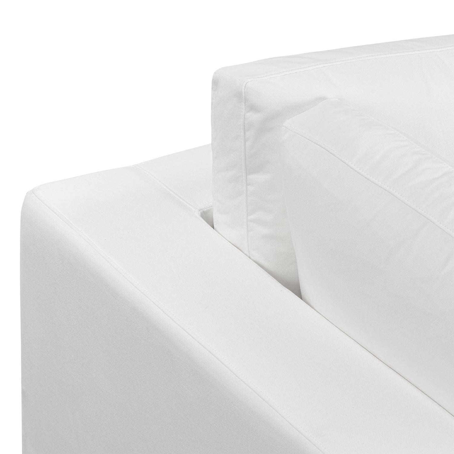 Vari Modular Left Arm Facing Corner + Arm Cushion | Cotton White 
