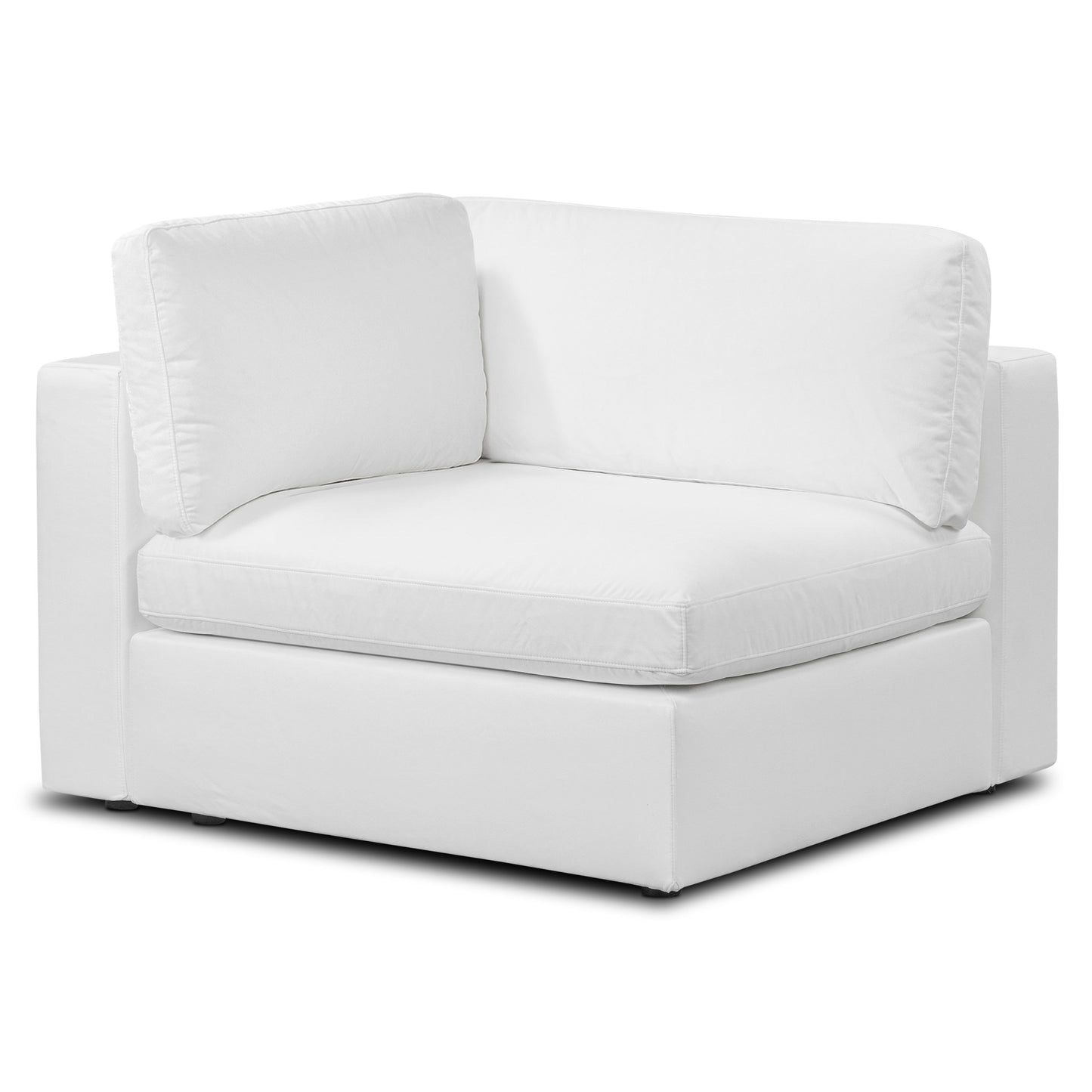 Vari Modular Left Arm Facing Corner + Arm Cushion | Cotton White
