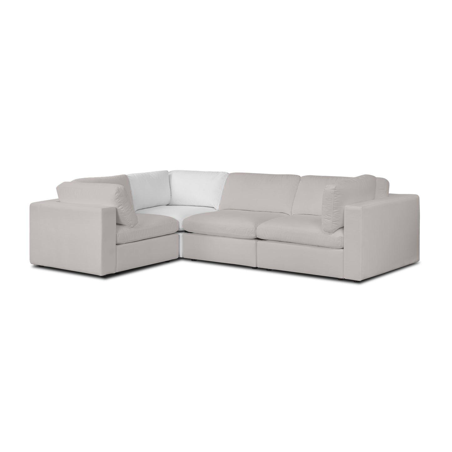 Vari Modular Left Arm Facing Corner + Arm Cushion | Cotton White