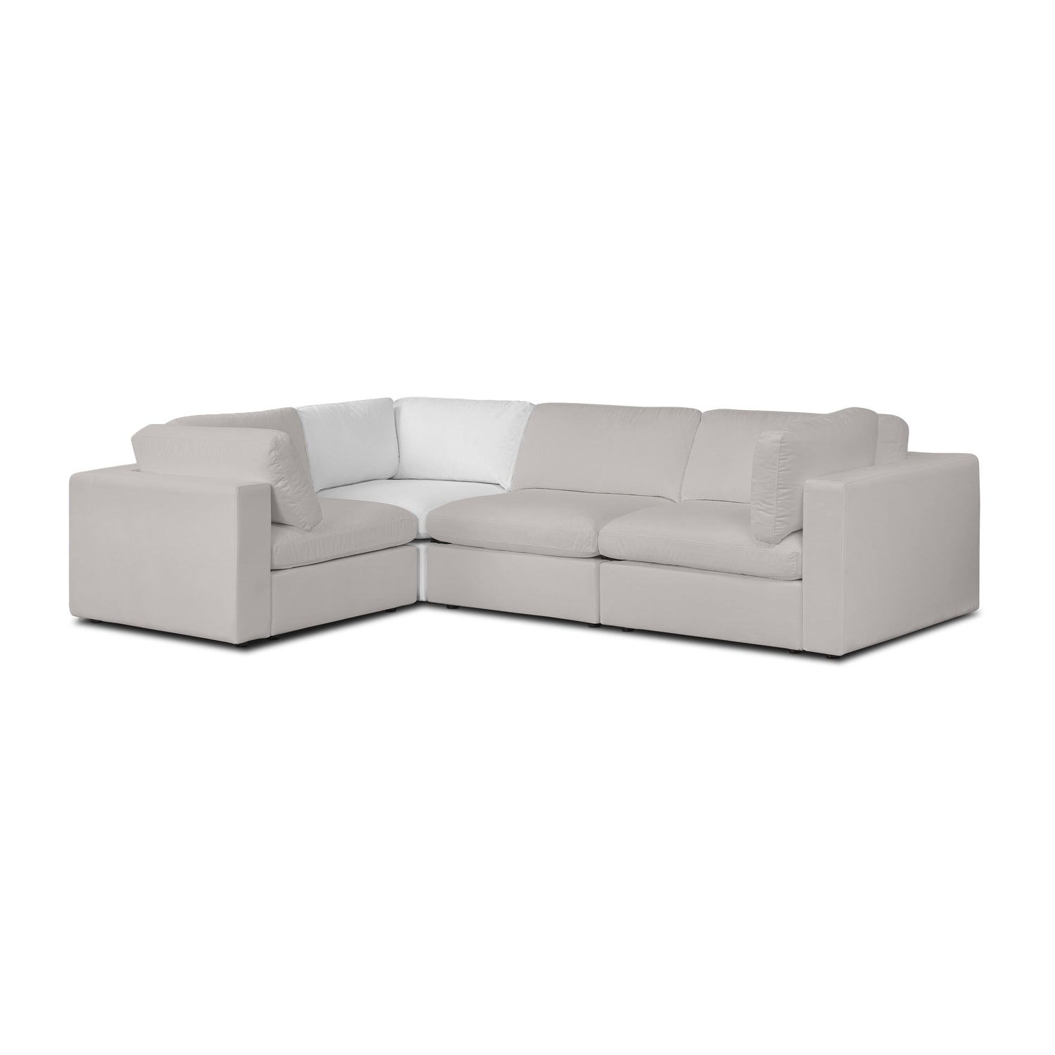 Vari Modular Left Arm Facing Corner + Arm Cushion | Cotton White 