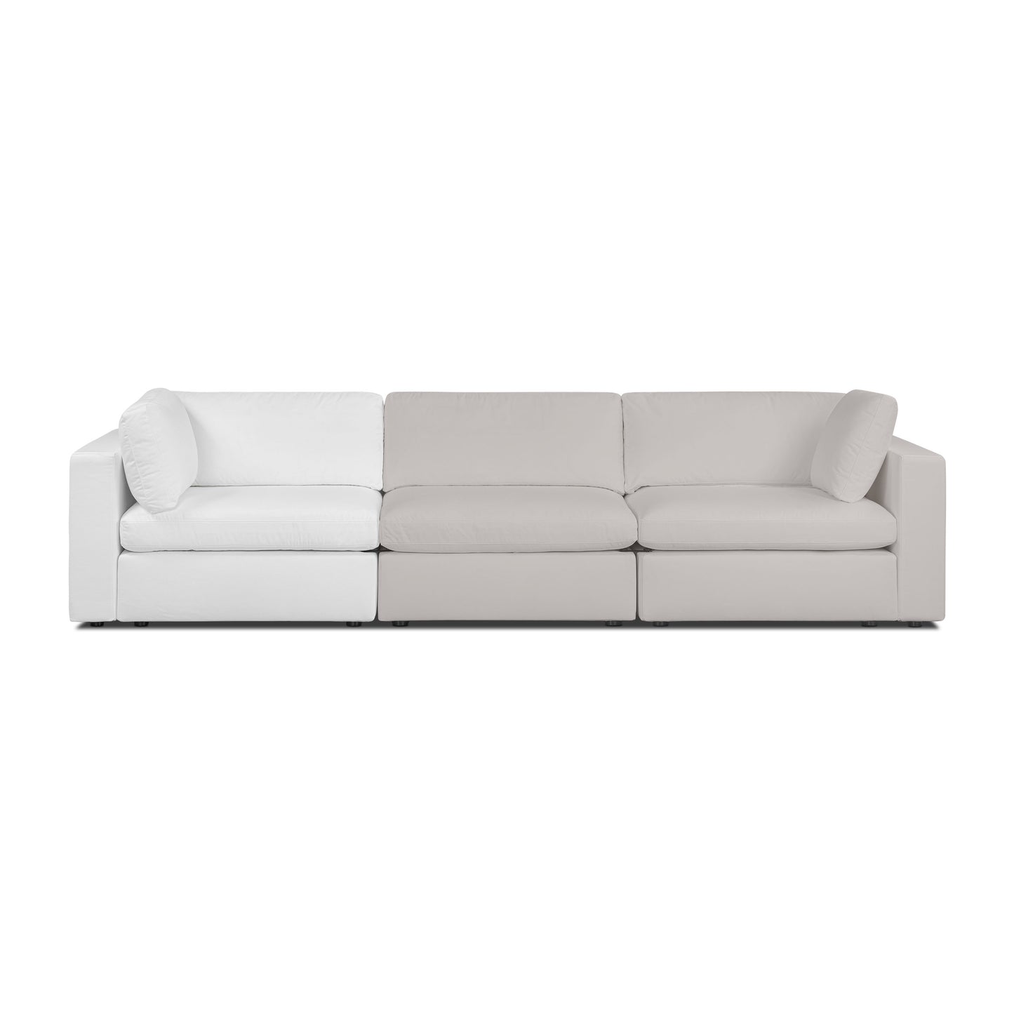 Vari Modular Left Arm Facing Corner + Arm Cushion | Cotton White