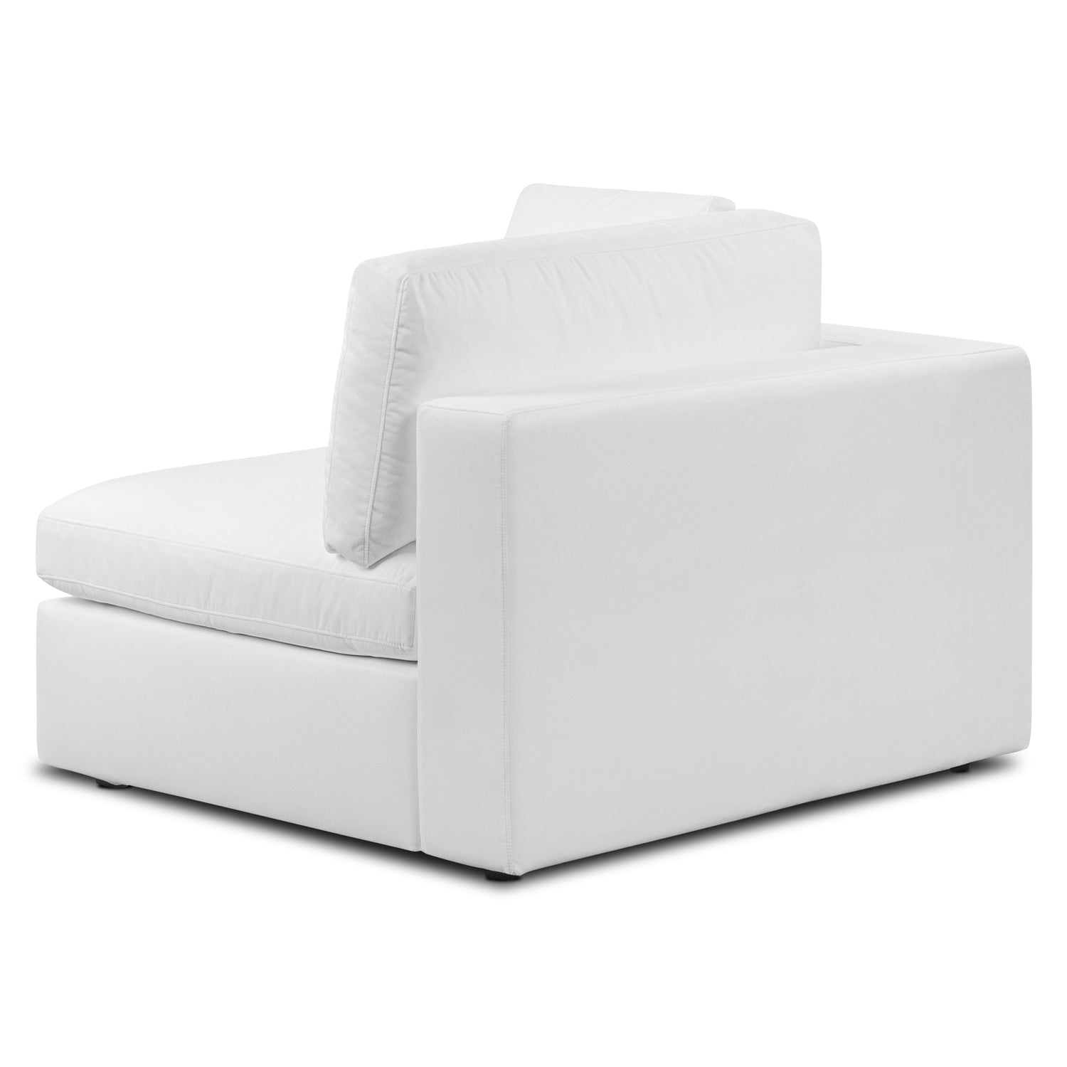 Vari Modular Left Arm Facing Corner + Toss Pillow | Cotton White 
