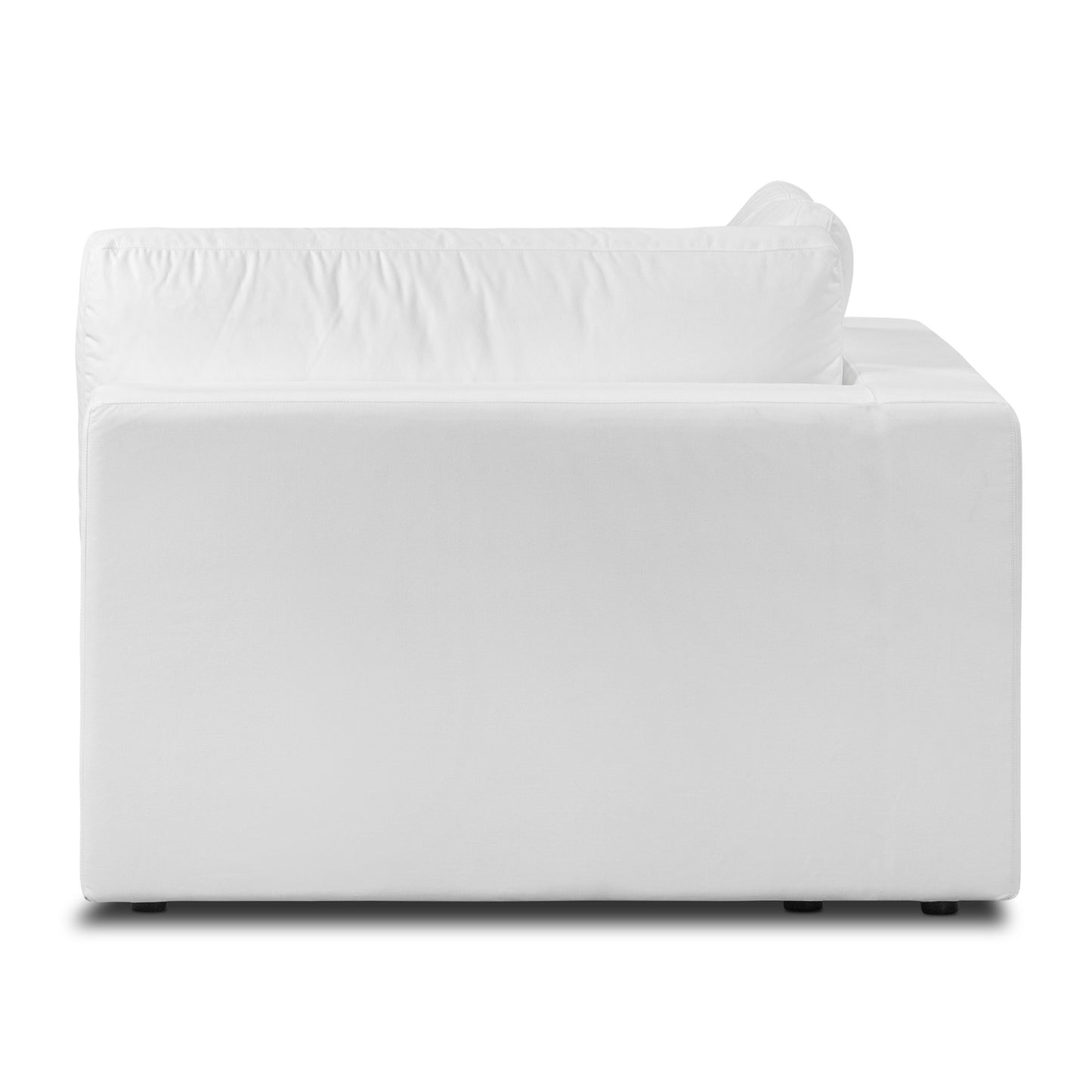 Vari Modular Left Arm Facing Corner + Toss Pillow | Cotton White