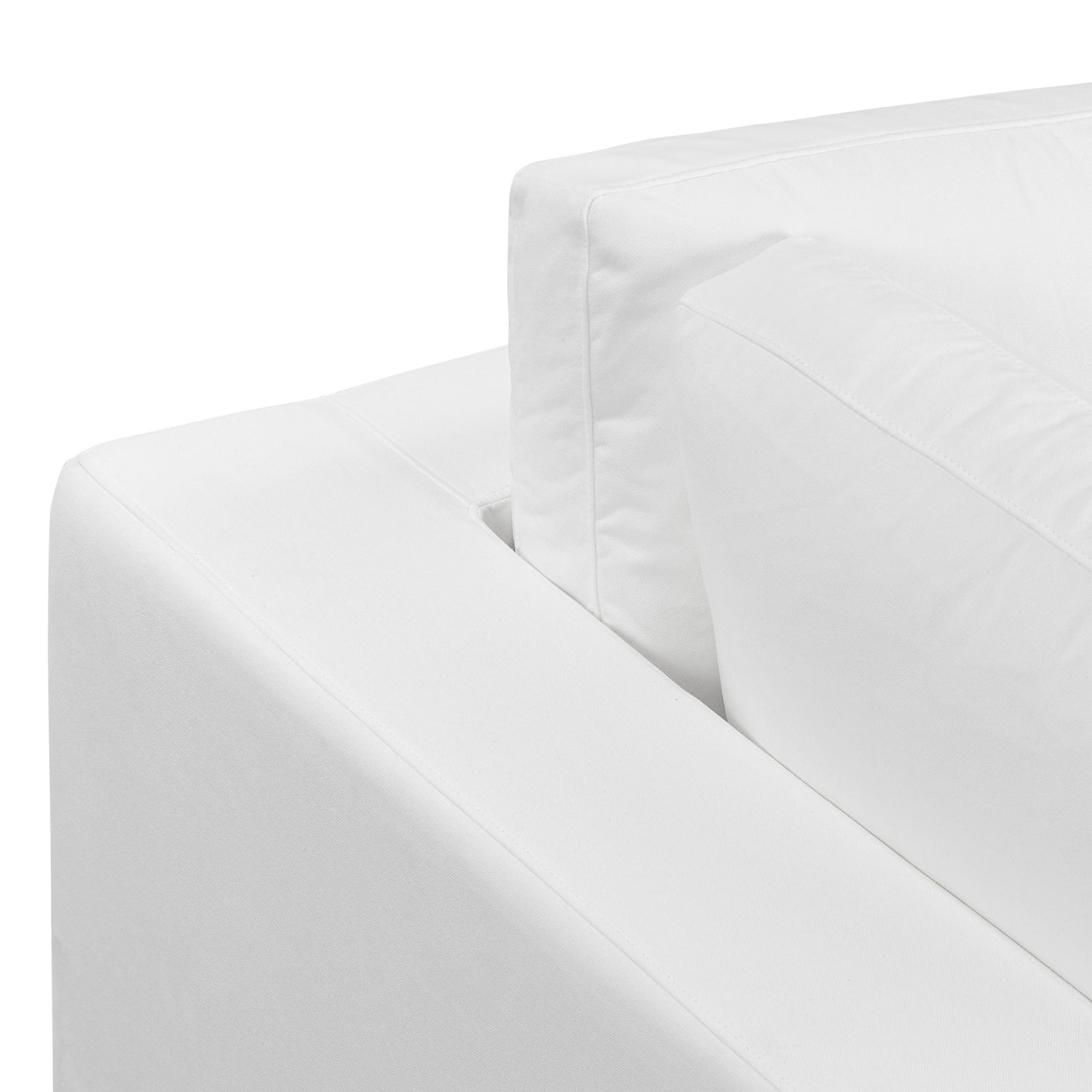 Vari Modular Left Arm Facing Corner + Toss Pillow | Cotton White