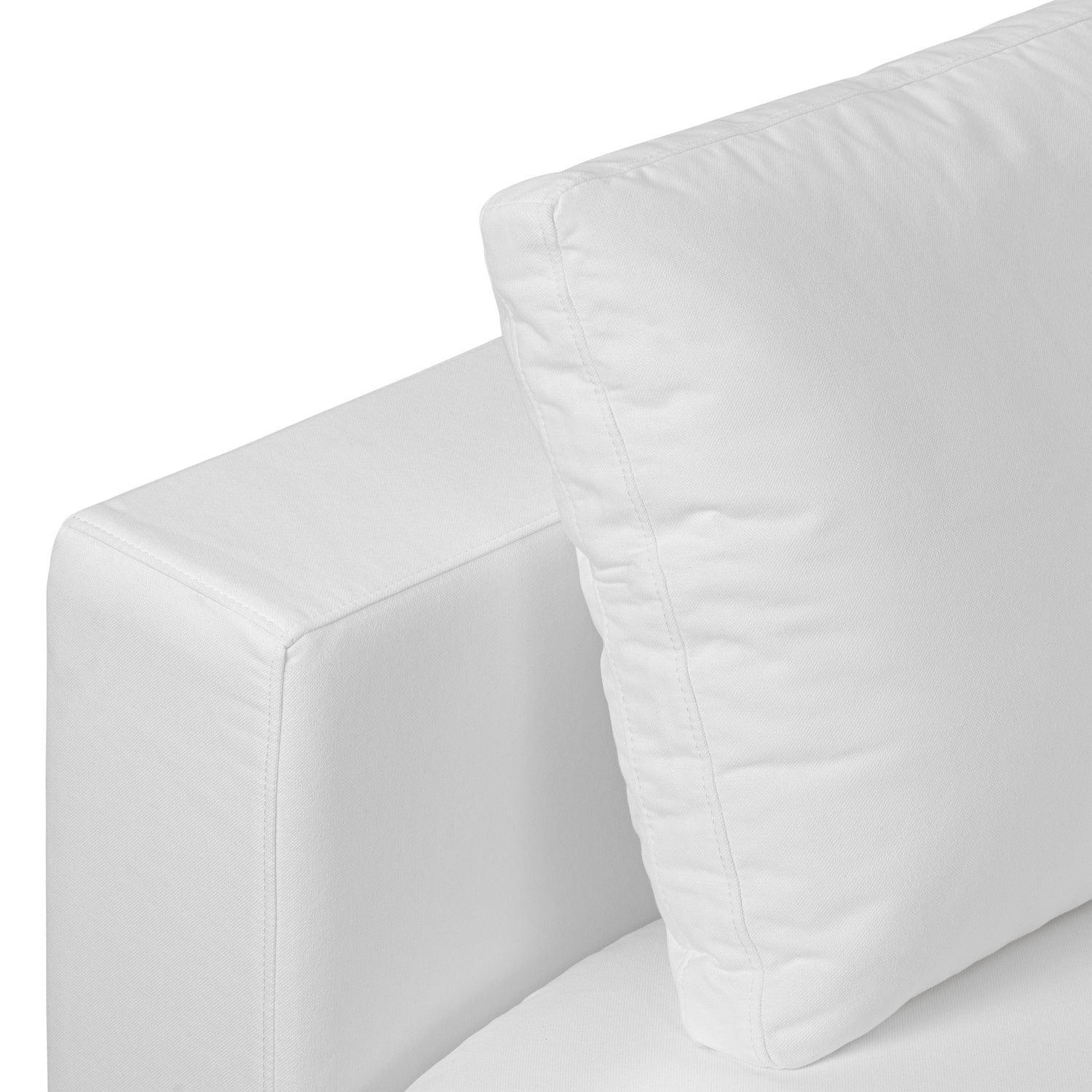 Vari Modular Left Arm Facing Corner + Toss Pillow | Cotton White 