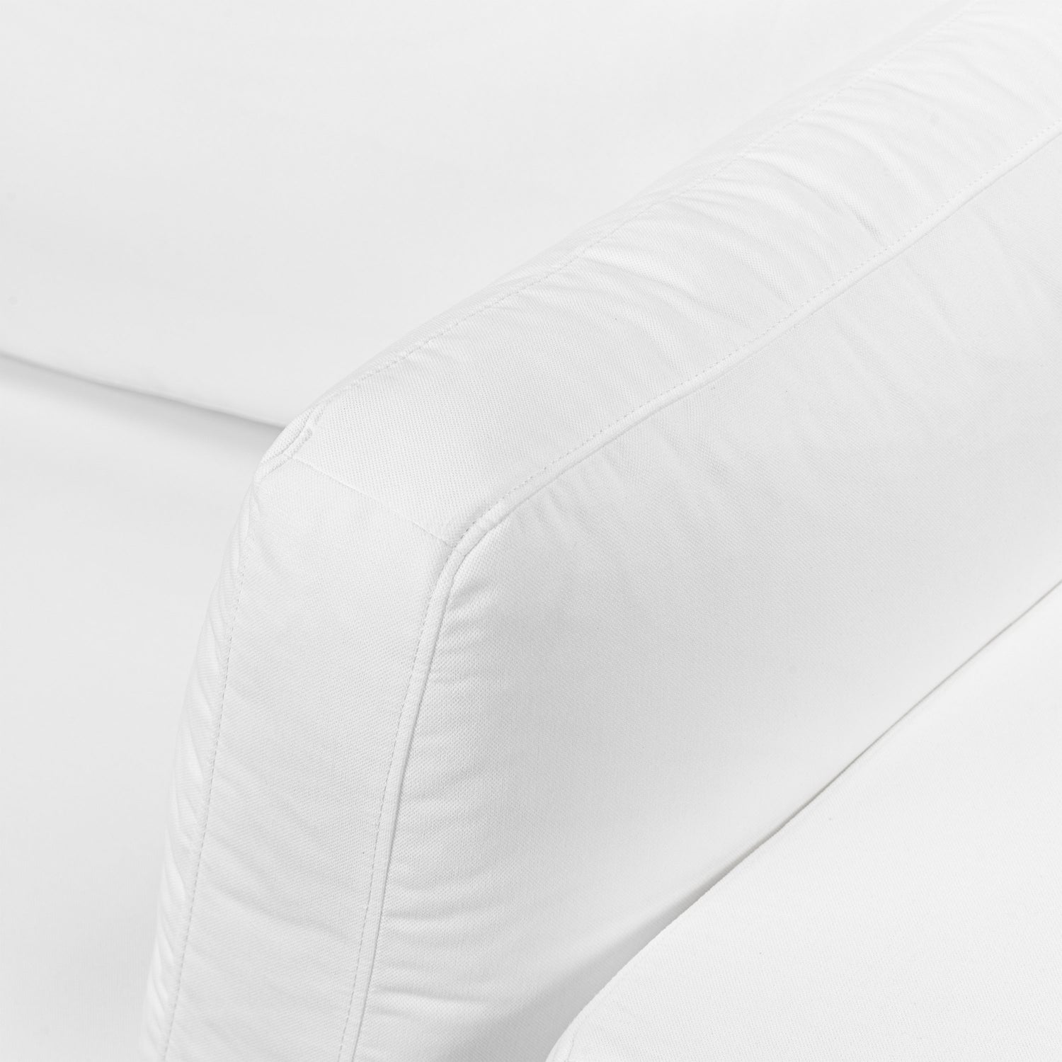 Vari Modular Right Arm Facing Corner + Arm Cushion | Cotton White 