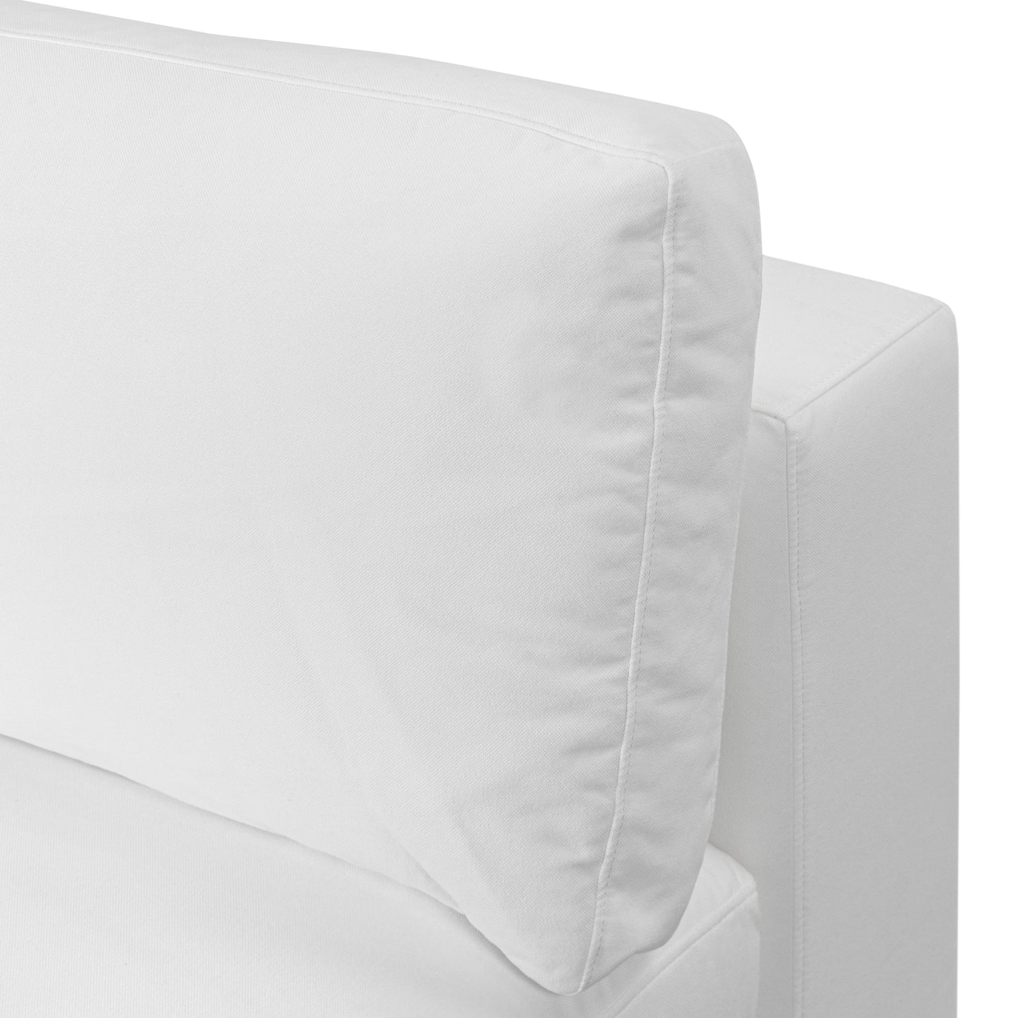 Vari Modular Right Arm Facing Corner + Arm Cushion | Cotton White