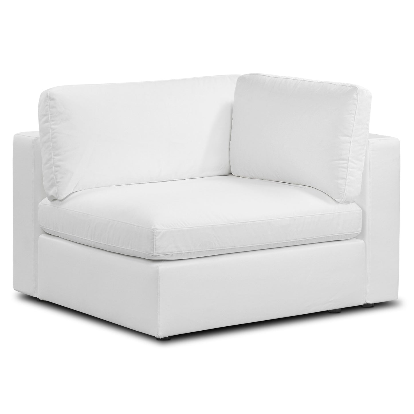 Vari Modular Right Arm Facing Corner + Arm Cushion | Cotton White