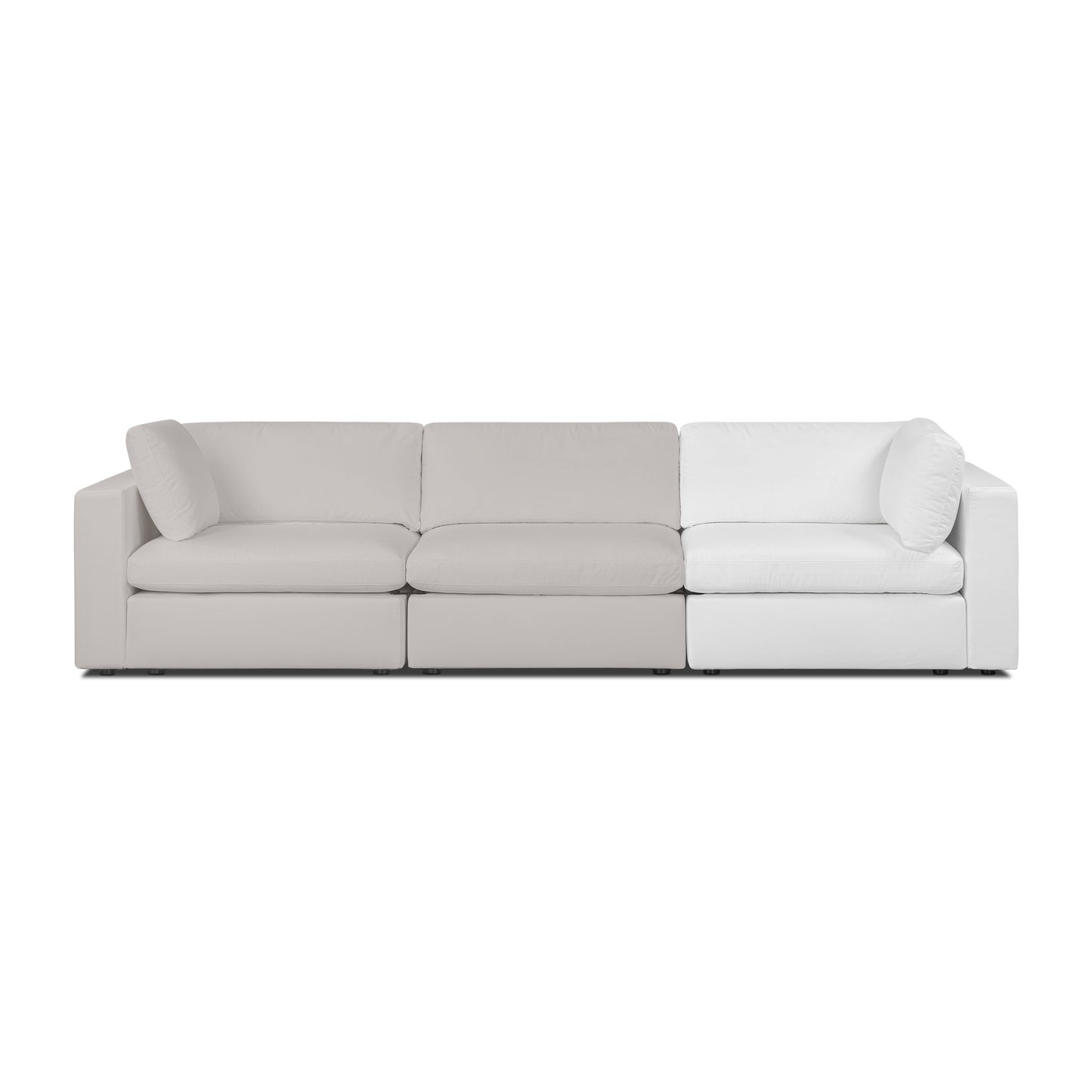 Vari Modular Right Arm Facing Corner + Arm Cushion | Cotton White