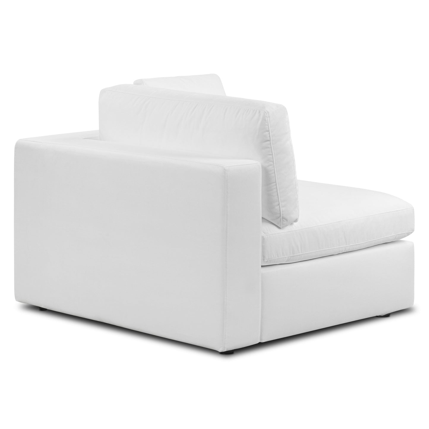 Vari Modular Right Arm Facing Corner + Toss Pillow | Cotton White