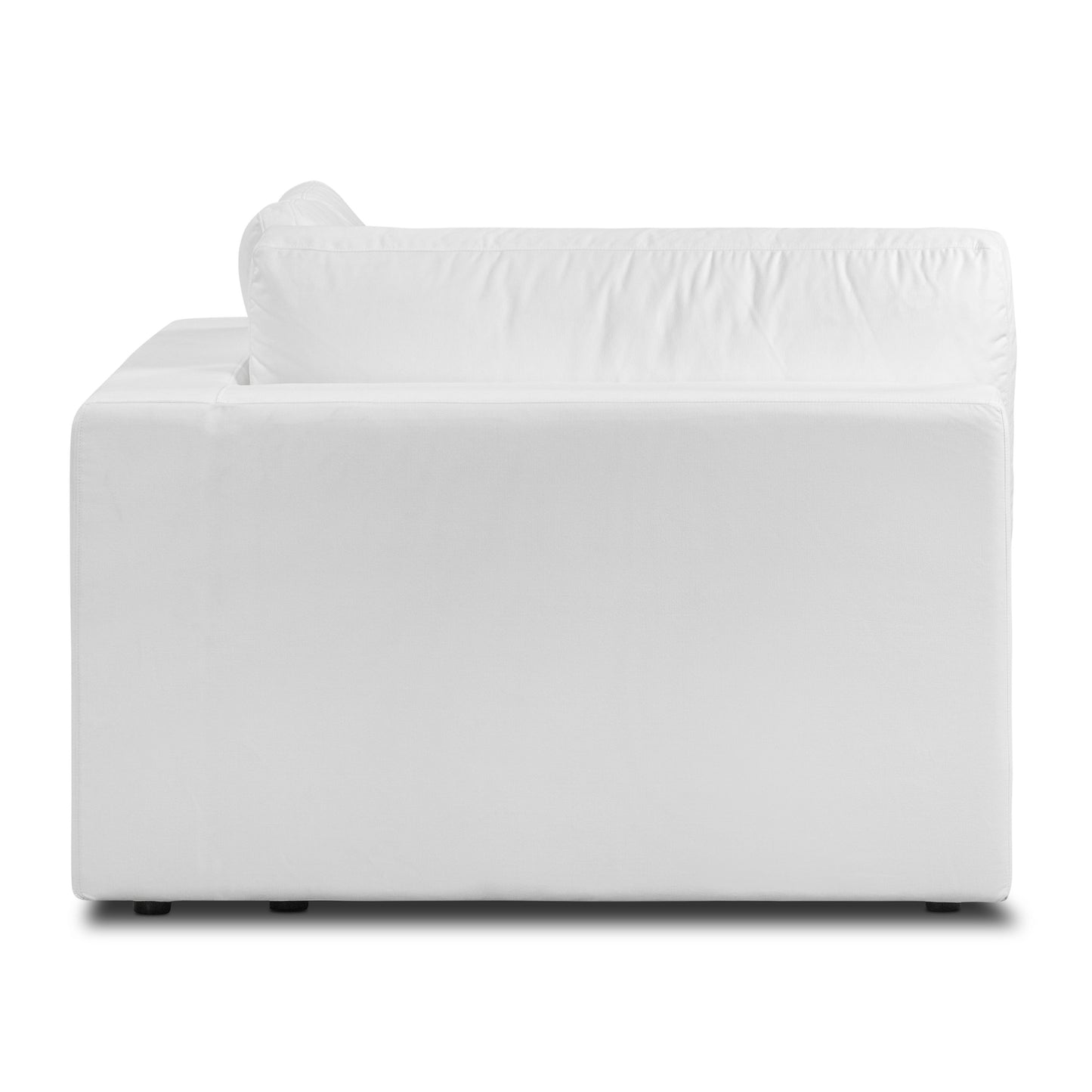 Vari Modular Right Arm Facing Corner + Toss Pillow | Cotton White
