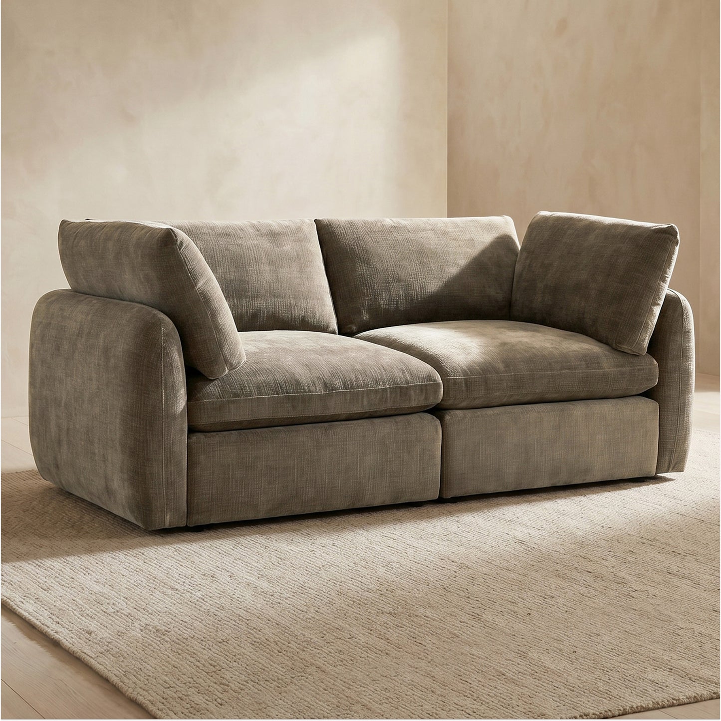 Tonga Modular 2-Piece Apartment Sofa | Clove Brown