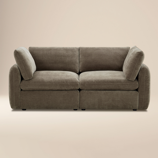 Tonga Modular 2-Piece Apartment Sofa | Clove Brown