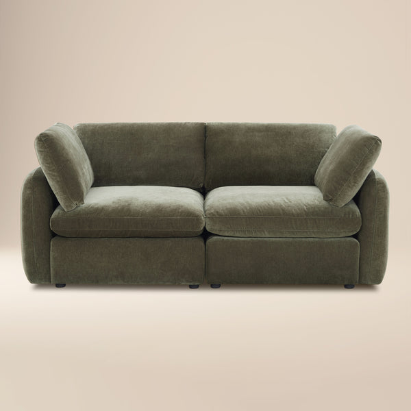 Tonga Modular 2-Piece Apartment Sofa | Lume Green