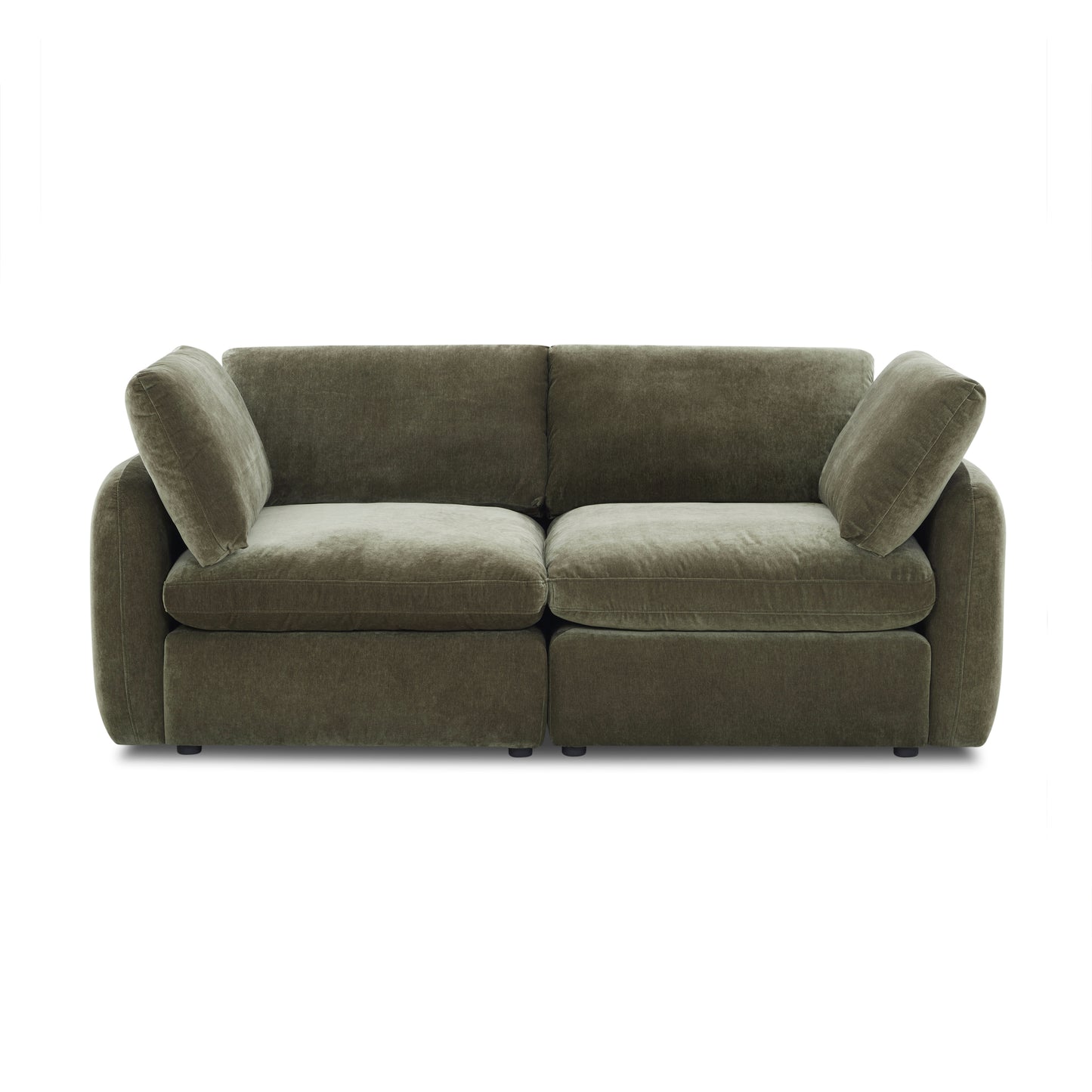 Tonga Modular 2-Piece Apartment Sofa | Lume Green