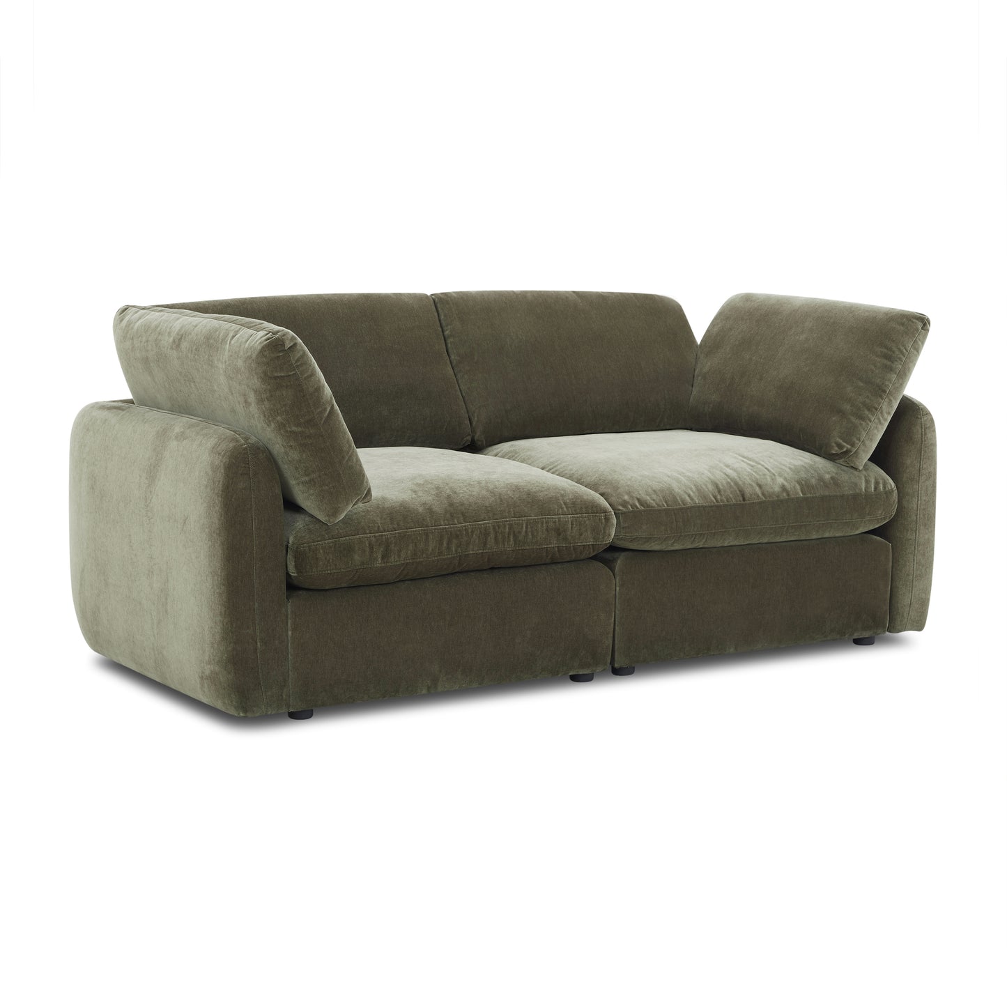 Tonga Modular 2-Piece Apartment Sofa | Lume Green