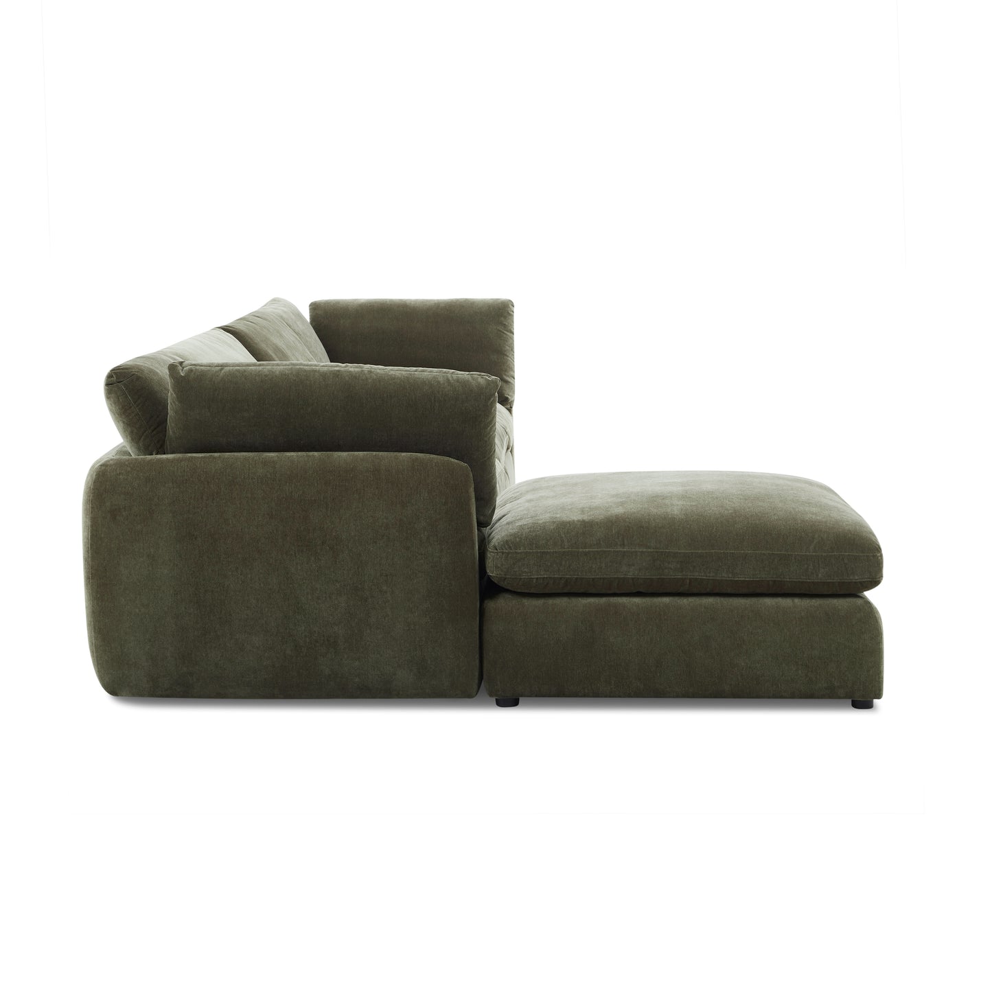 Tonga Modular 5-Piece L-Shaped Sectional with Reversible Ottoman | Lume Green
