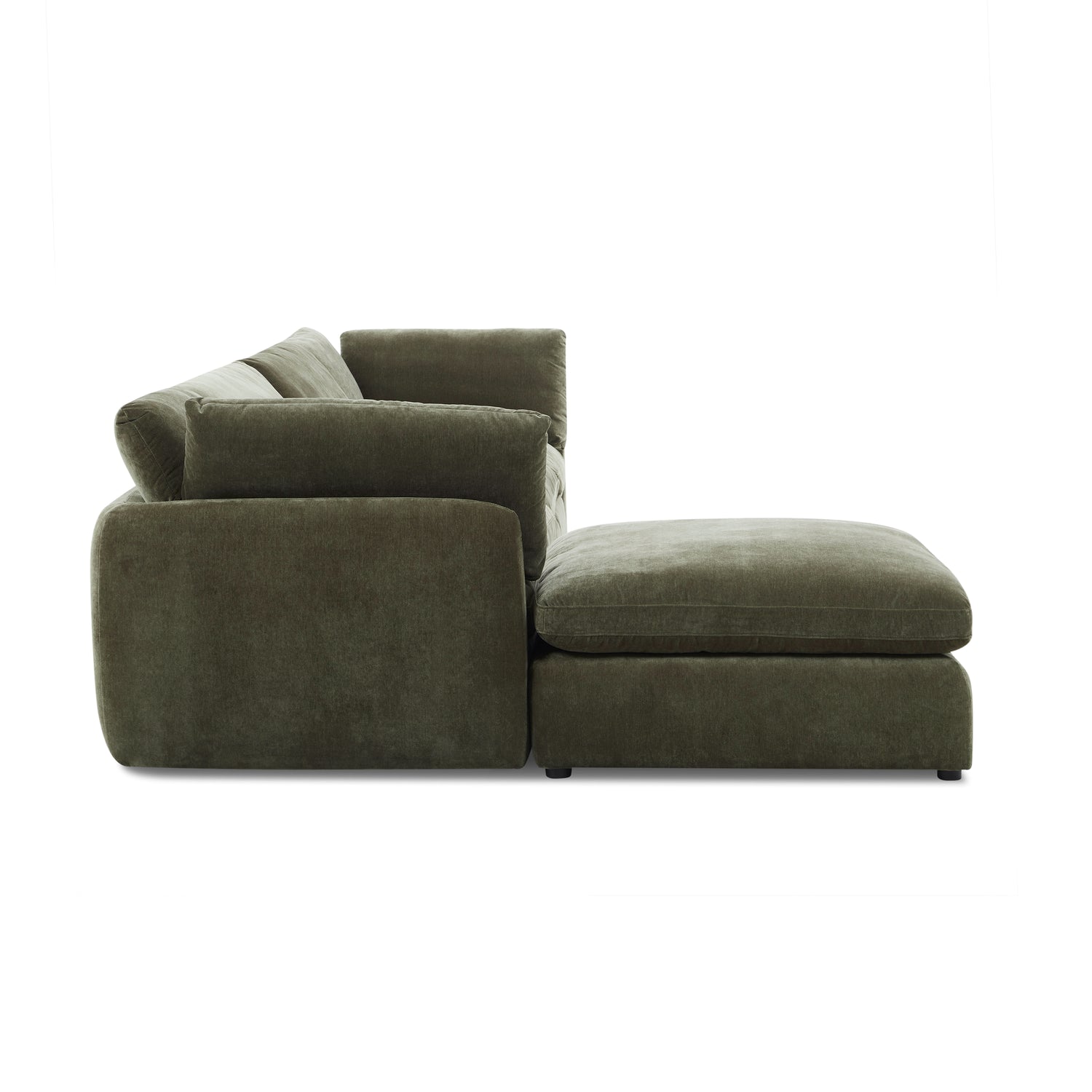 Tonga Modular 5-Piece L-Shaped Sectional with Reversible Ottoman | Lume Green 