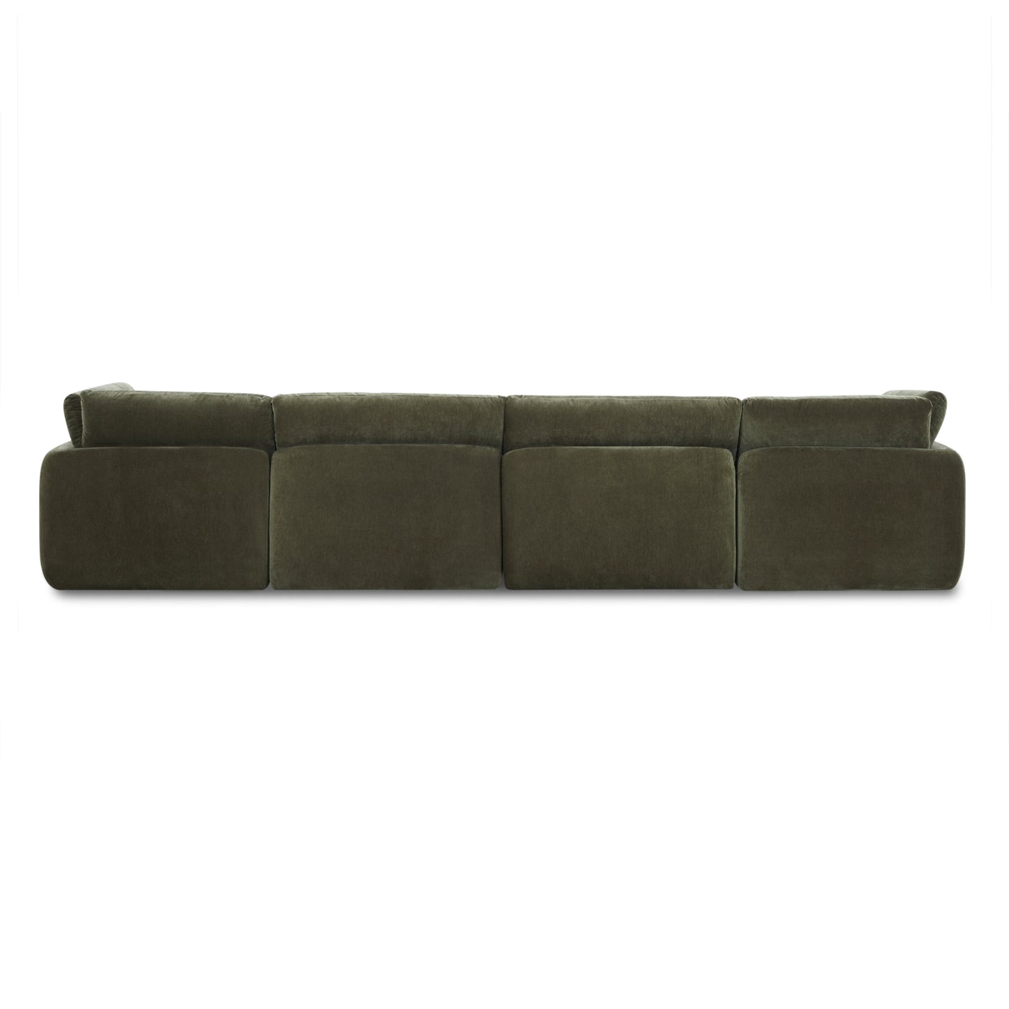 Tonga Modular 5-Piece L-Shaped Sectional with Reversible Ottoman | Lume Green