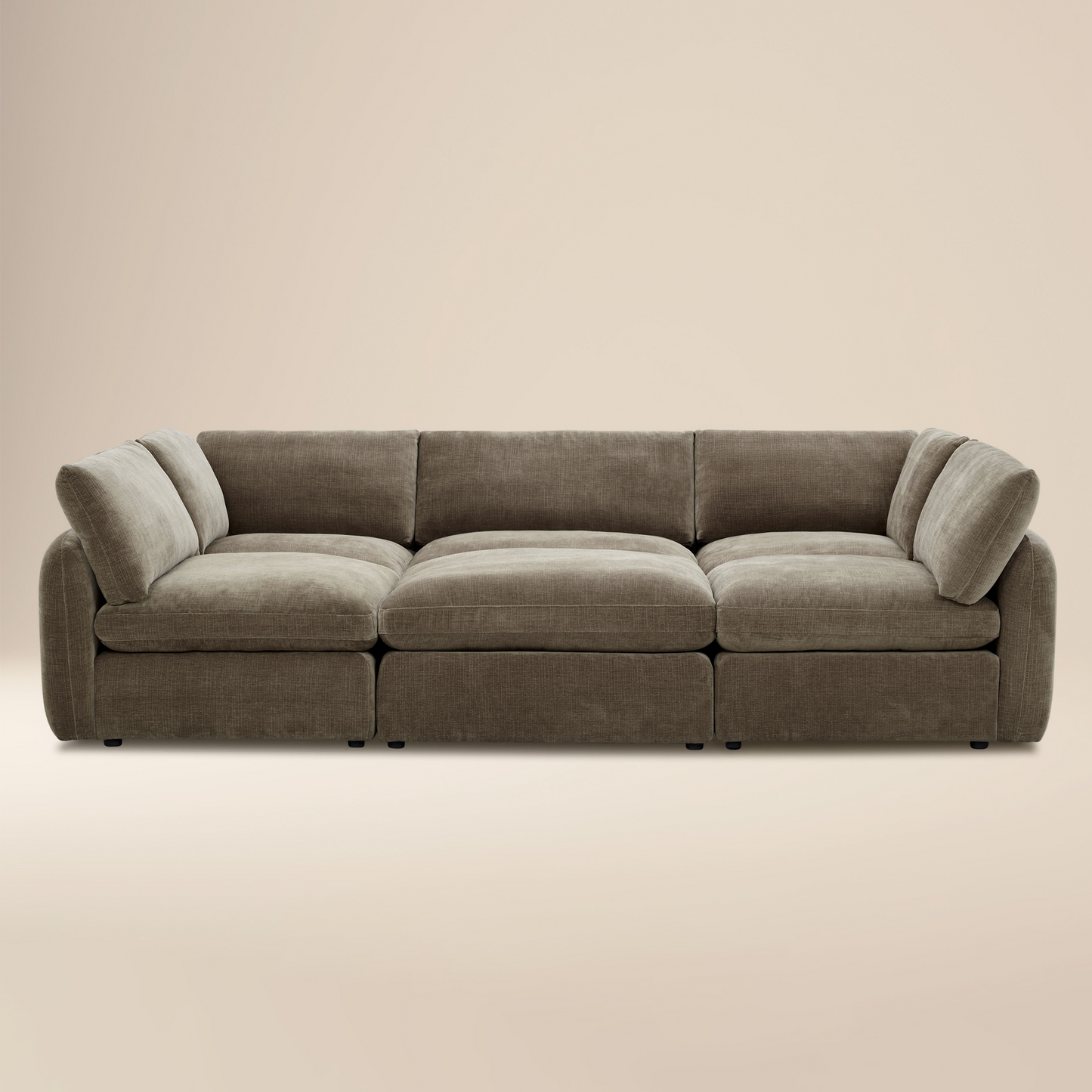 Tonga Modular 6-Piece Pit Lounge Sectional | Clove Brown