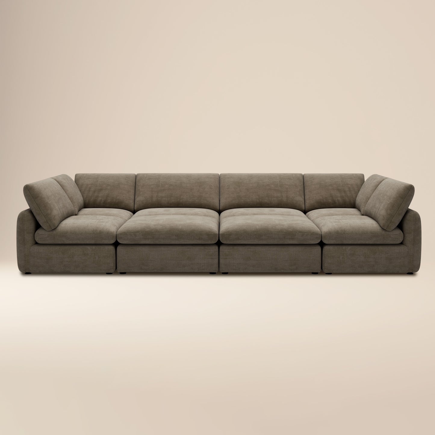 Tonga Modular 8-Piece Pit Lounge Sectional | Clove Brown