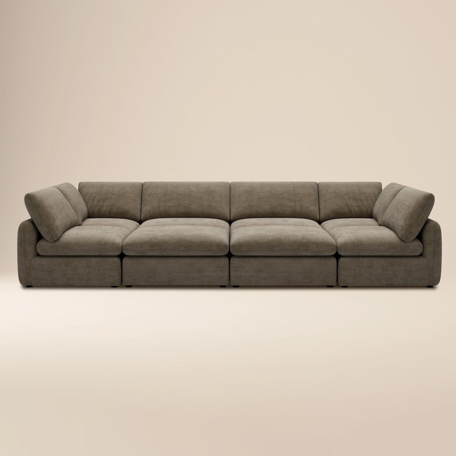 Tonga Modular 8-Piece Pit Lounge Sectional | Clove Brown 