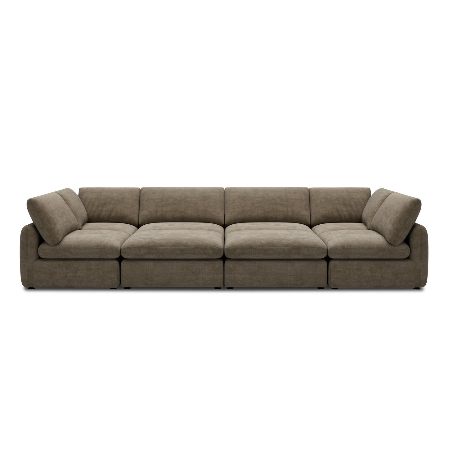 Tonga Modular 8-Piece Pit Lounge Sectional | Clove Brown