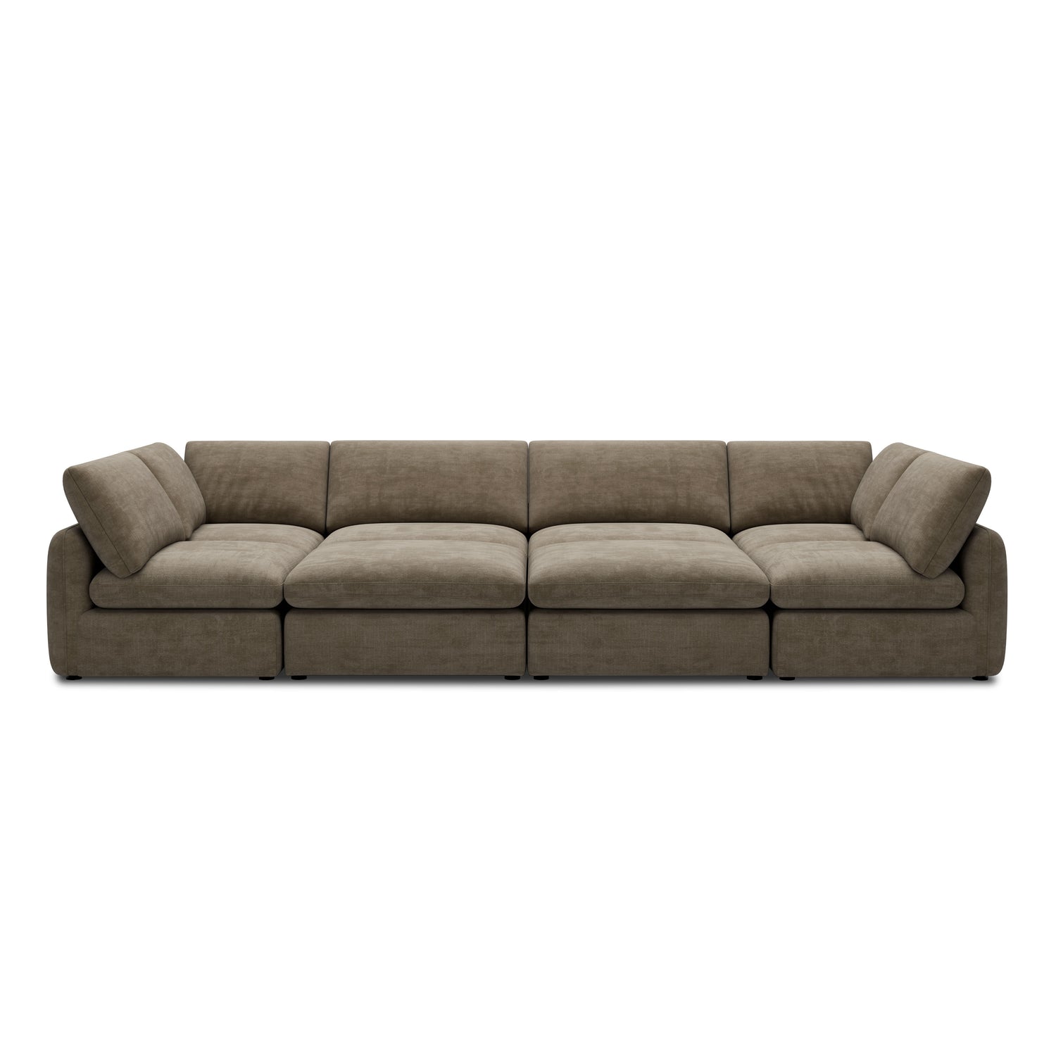 Tonga Modular 8-Piece Pit Lounge Sectional | Clove Brown 
