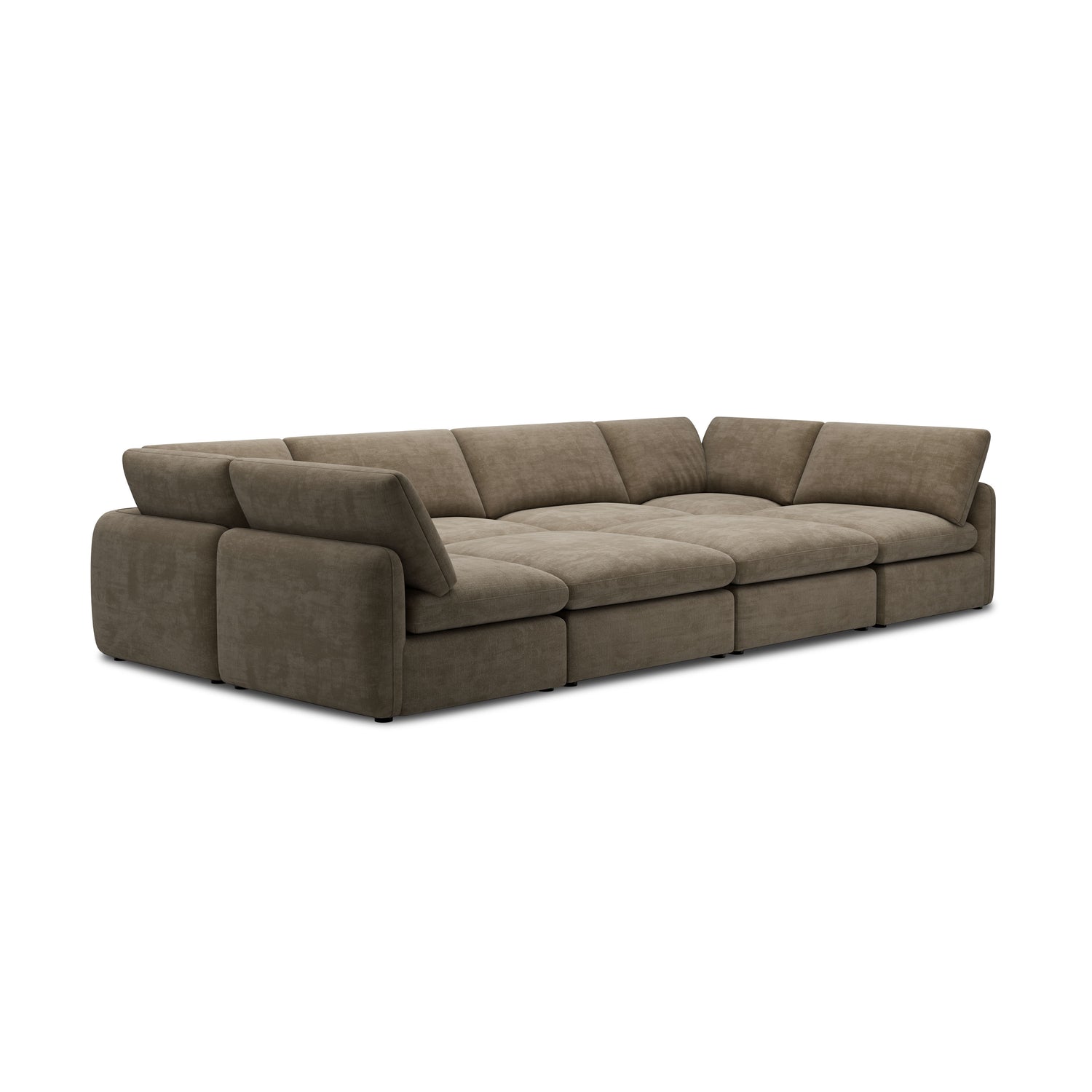 Tonga Modular 8-Piece Pit Lounge Sectional | Clove Brown 