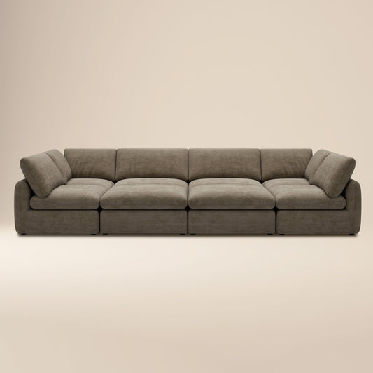 Tonga Modular 8-Piece Pit Lounge Sectional | Clove Brown