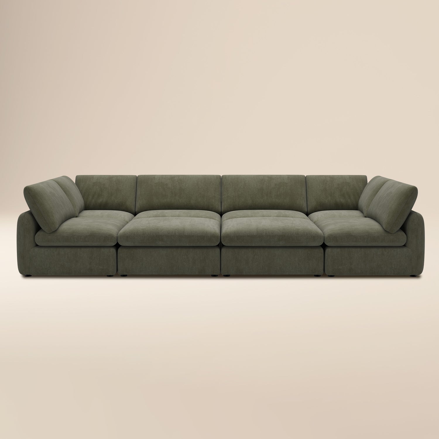 Tonga Modular 8-Piece Pit Lounge Sectional | Lume Green 