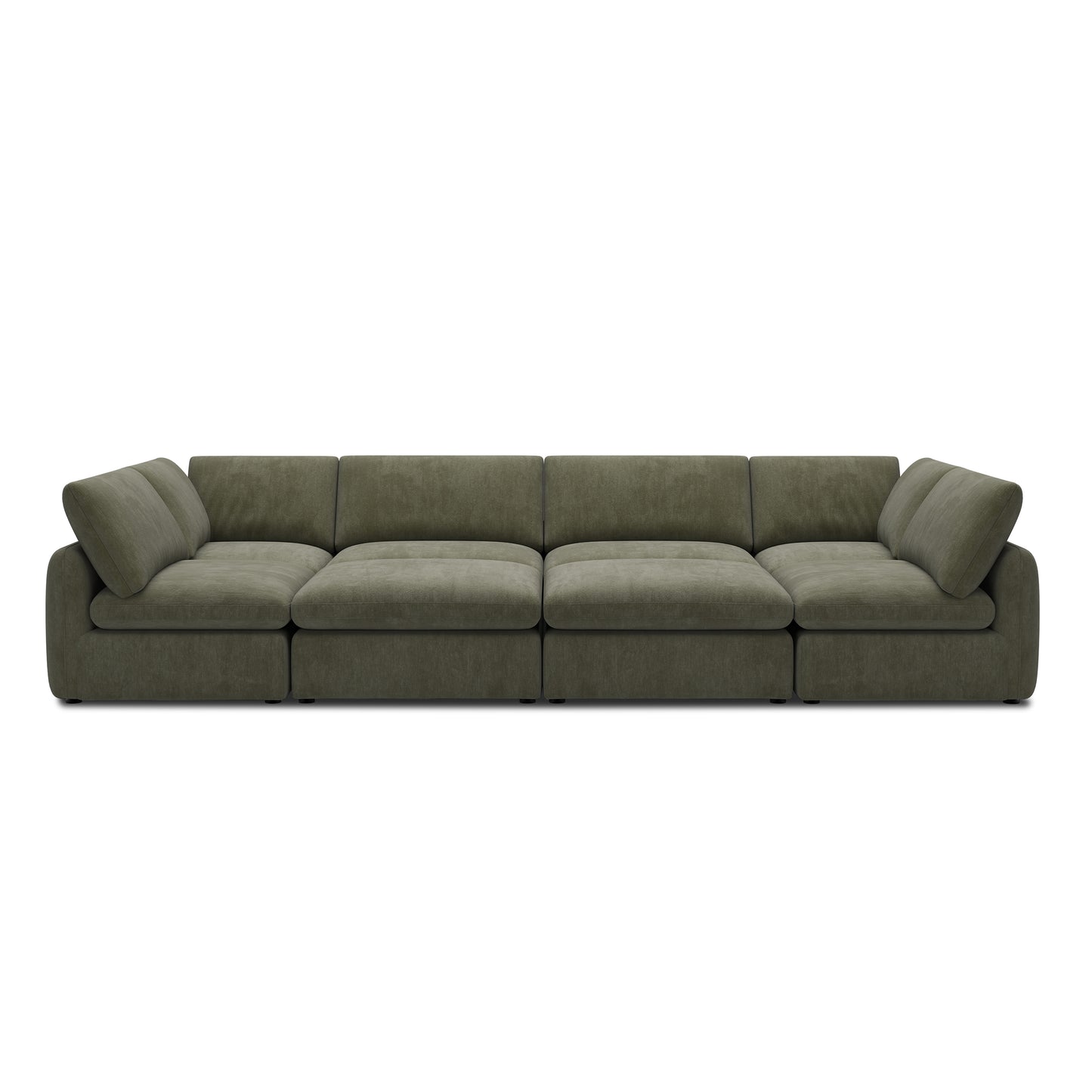 Tonga Modular 8-Piece Pit Lounge Sectional | Lume Green