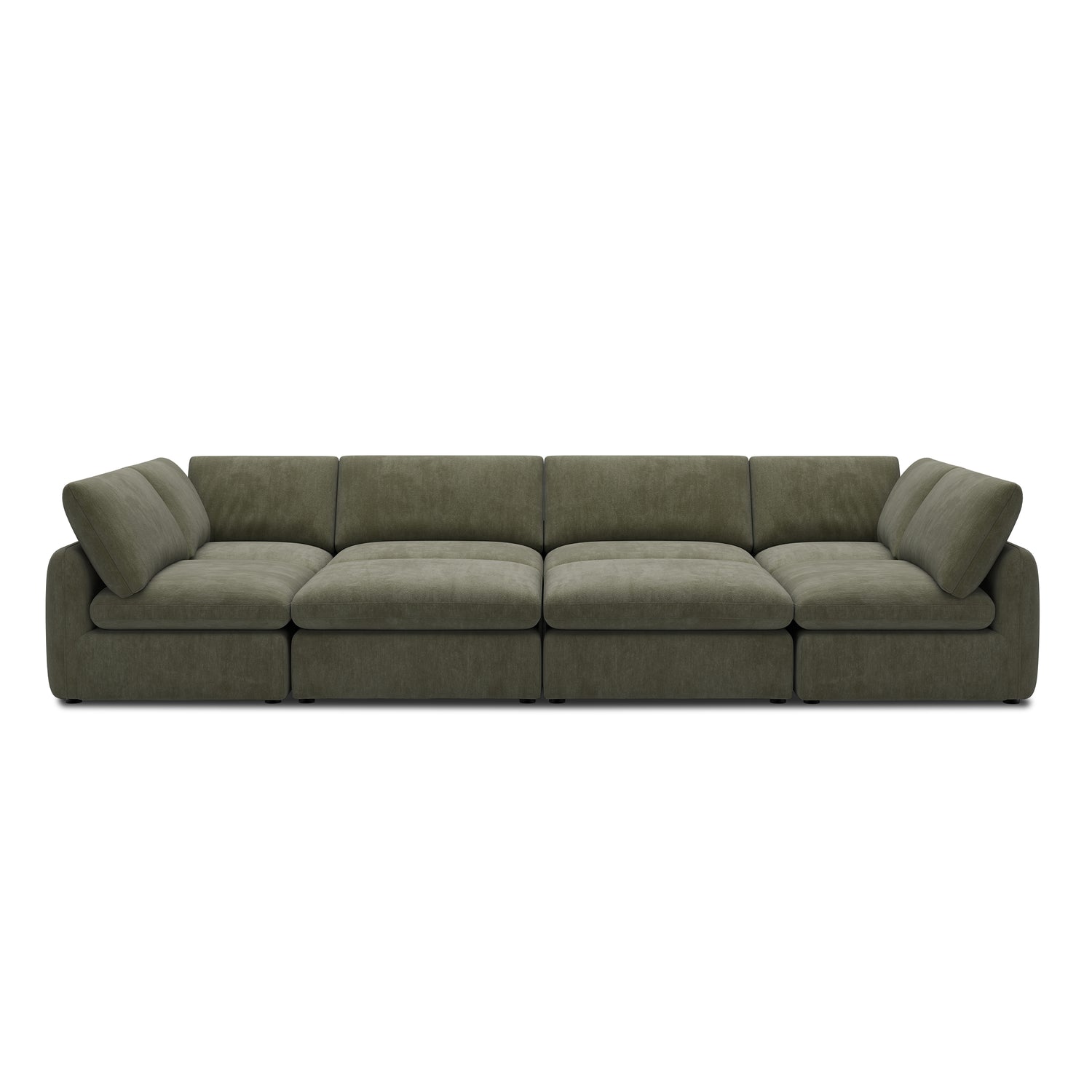 Tonga Modular 8-Piece Pit Lounge Sectional | Lume Green 